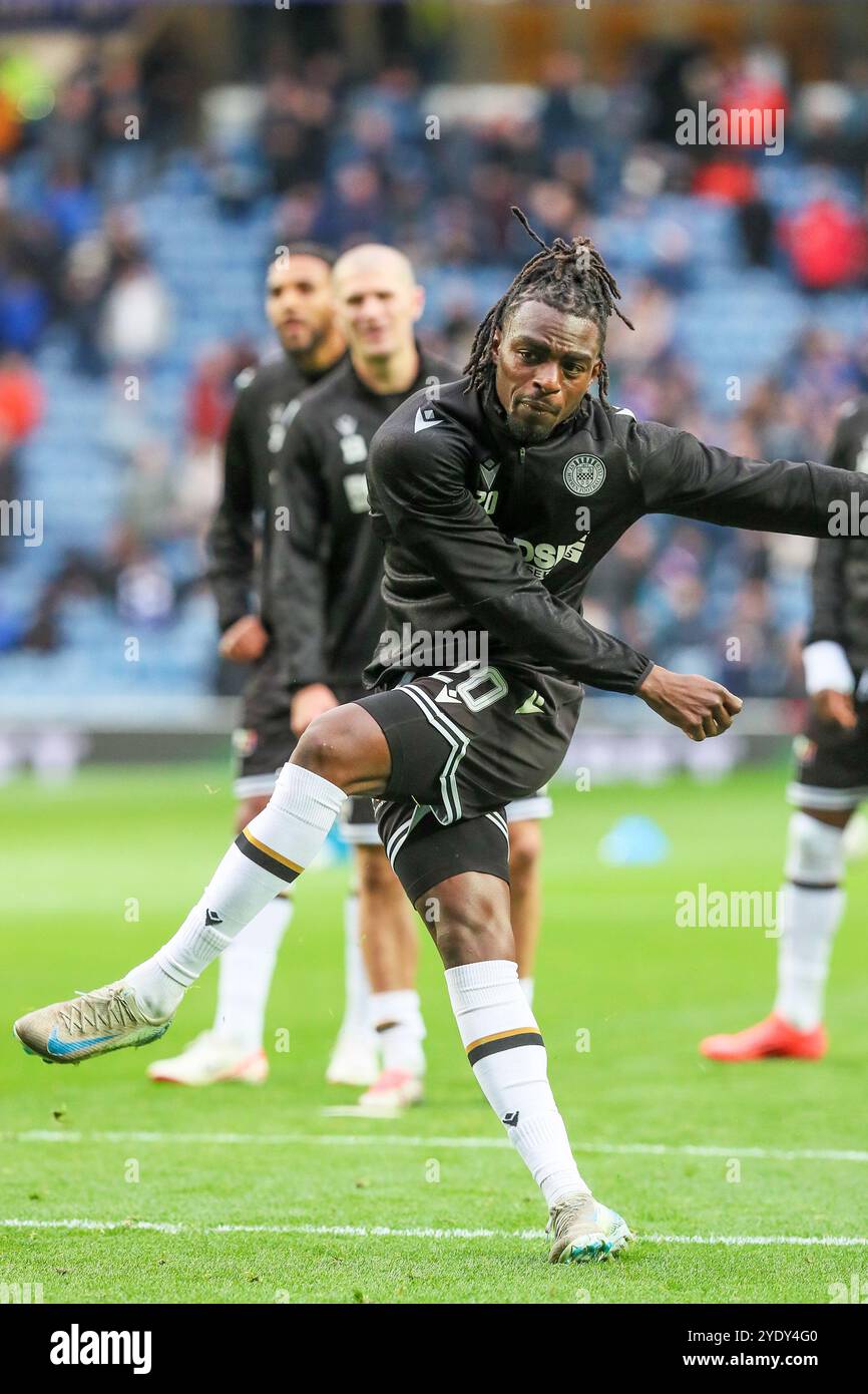 TOYOSI OLUSANYA, professioneller Fußballspieler, spielt derzeit für das schottische Premiership-Team St. Mirren. Während der Schulung aufgenommenes Bild Stockfoto