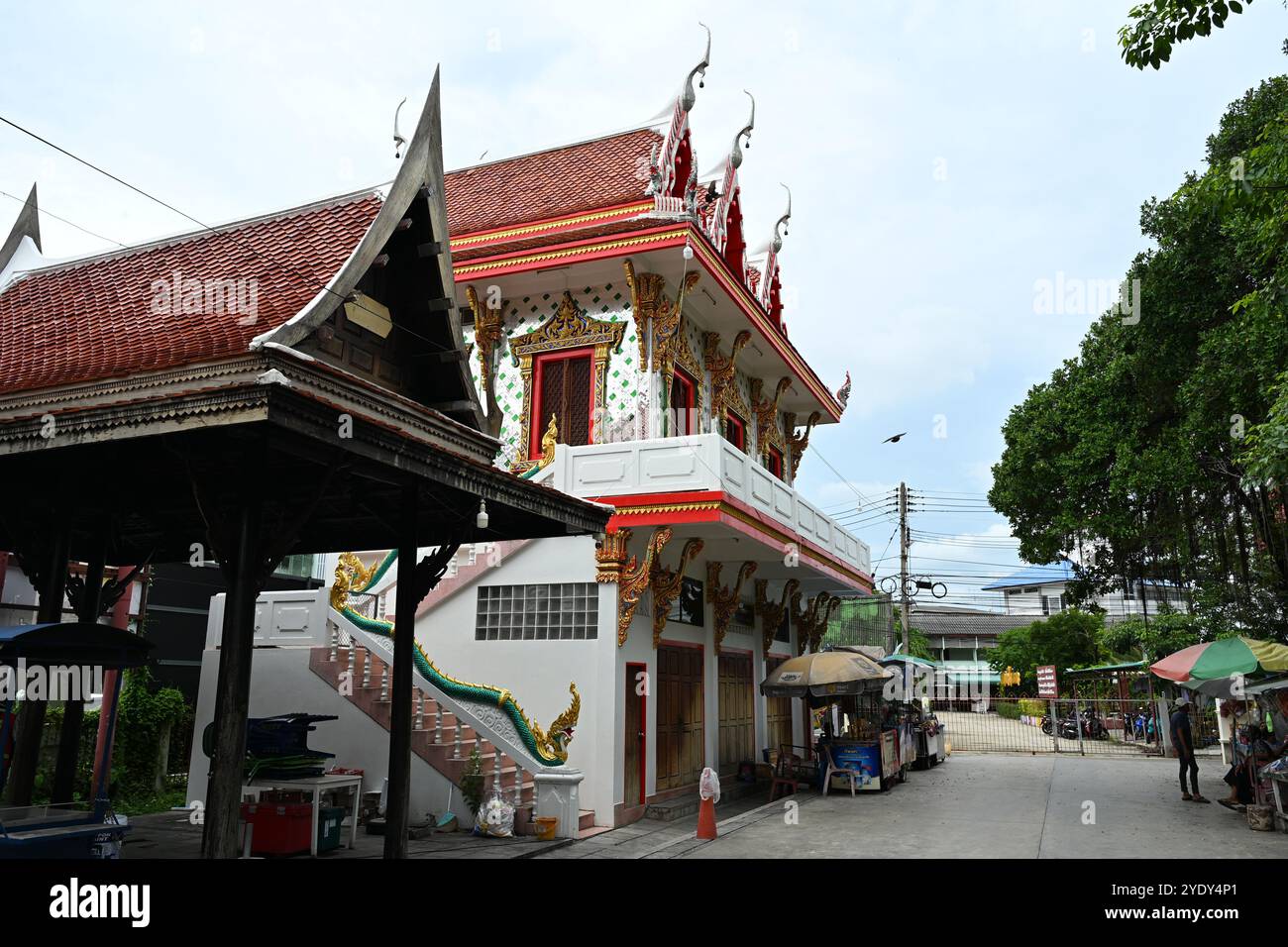 Buddha-Tempel - Wat Pomkaew, Mae Klong, Mueang Samut Songkhram District in Thailand Bangkok Asien Stockfoto