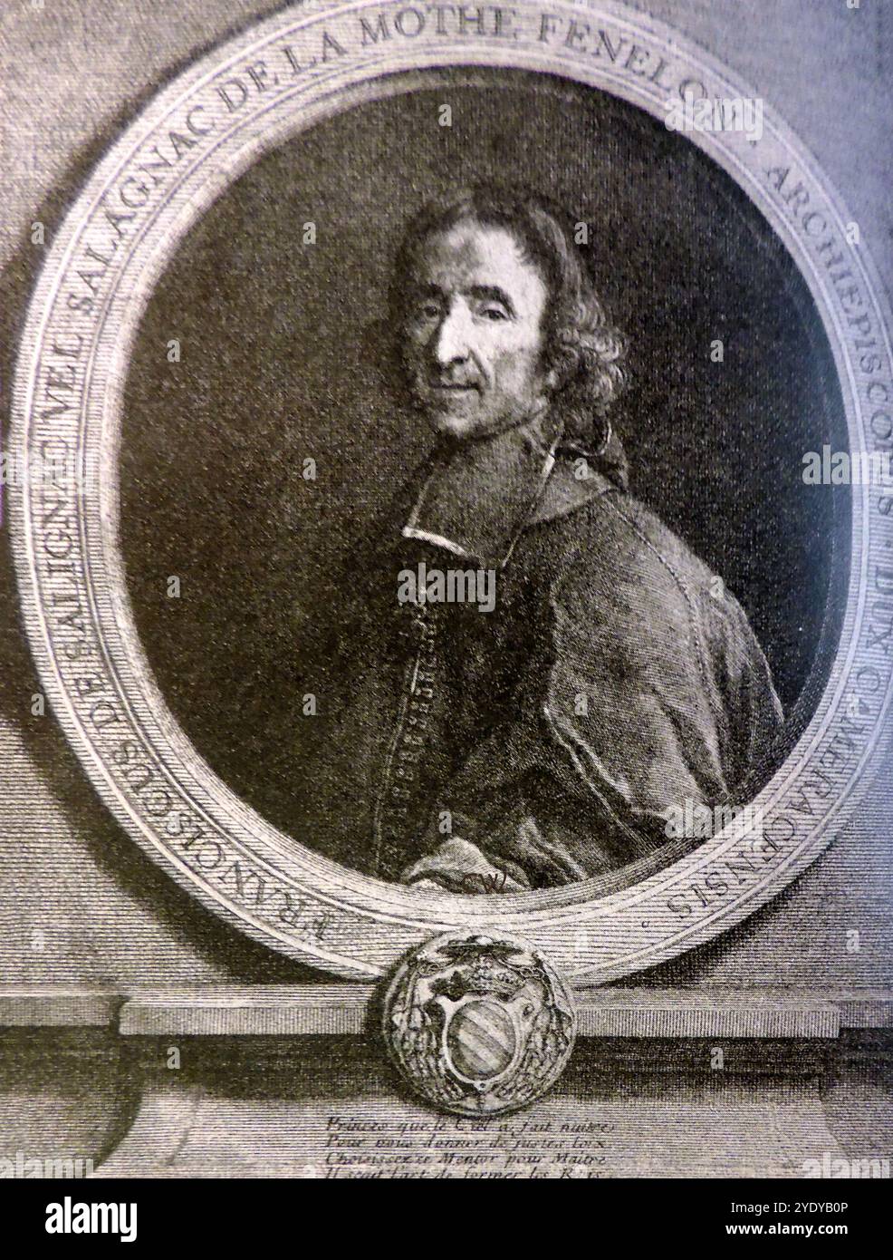 Ein altes Porträt von Sulpician, Franois Fnelon/ Fénelon -Franois de Salignac de la Mothe-Fnelon (1651–1715), auch bekannt als Francois de Salignac de la Mothe-Fénelon und Franois Fénelon - der französisch-katholische Erzbischof, Theologe, Dichter und Schriftsteller ist am besten als Autor der Abenteuer des Telemachus bekannt. - UN Porträt ancien du sulpicien, Francois Fnelon/ Fénelon -Franois de Salignac de la Mothe-Fnelon (1651-1715) - aussi connu sous les noms de Francois de Salignac de la Mothe-Fénelon et Francois Fénelon Stockfoto