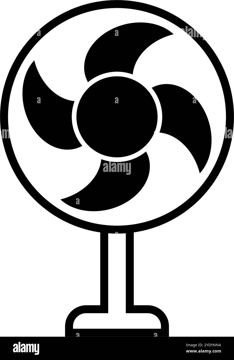 Symbol für elektrischen Lüfter. Haushaltsgerät. Editierbarer Vektor. Stock Vektor