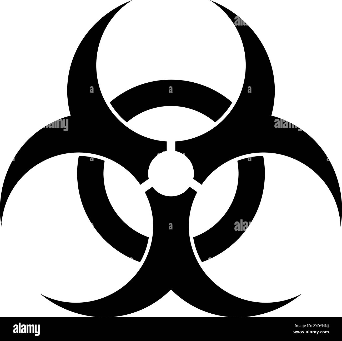 Symbol für die Silhouette von Biohazard. Biologische Gefahr. Editierbarer Vektor. Stock Vektor