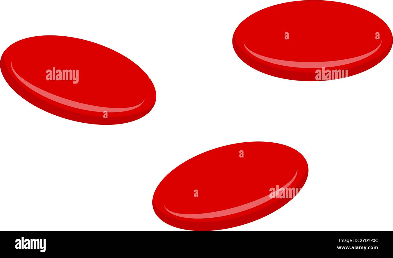 Einfaches Symbol für rote Blutkörperchen. Editierbarer Vektor. Stock Vektor
