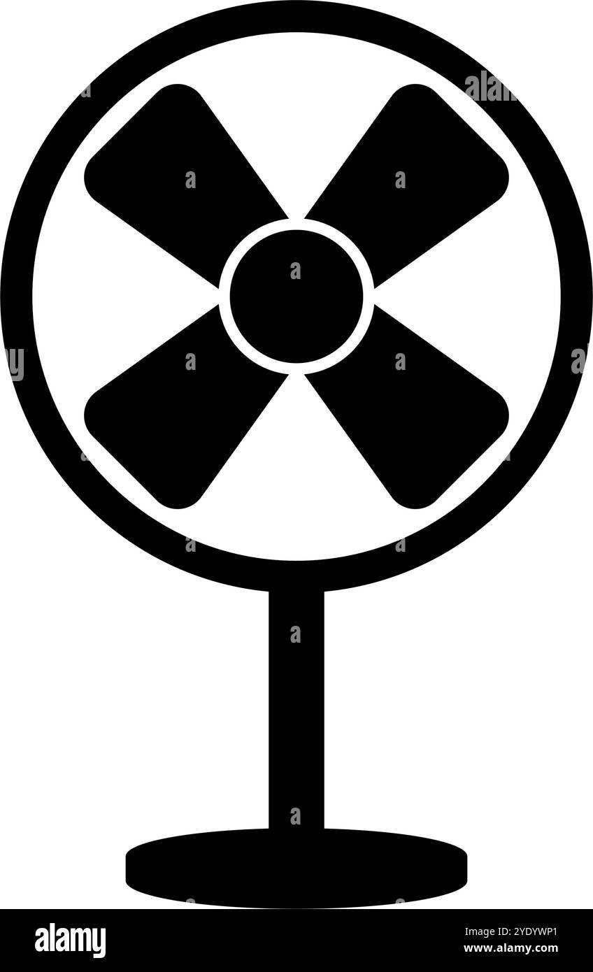 Einfaches Lüftersymbol. Haushaltsgerät. Editierbarer Vektor. Stock Vektor
