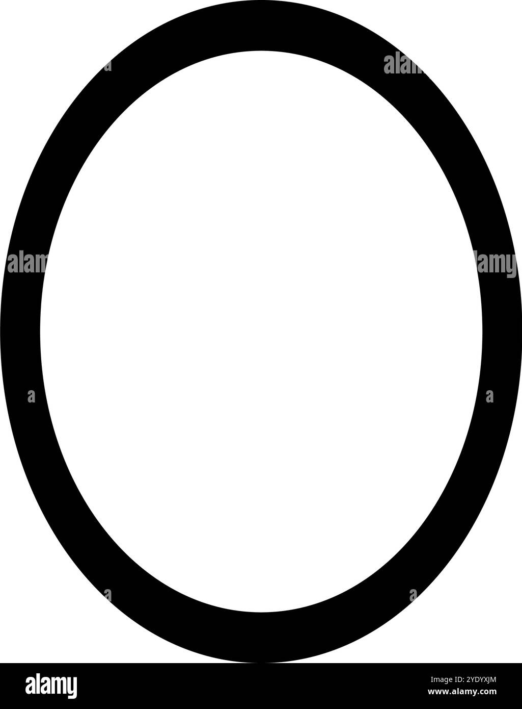 Einfaches ovales Figurensymbol. Editierbarer Vektor. Stock Vektor
