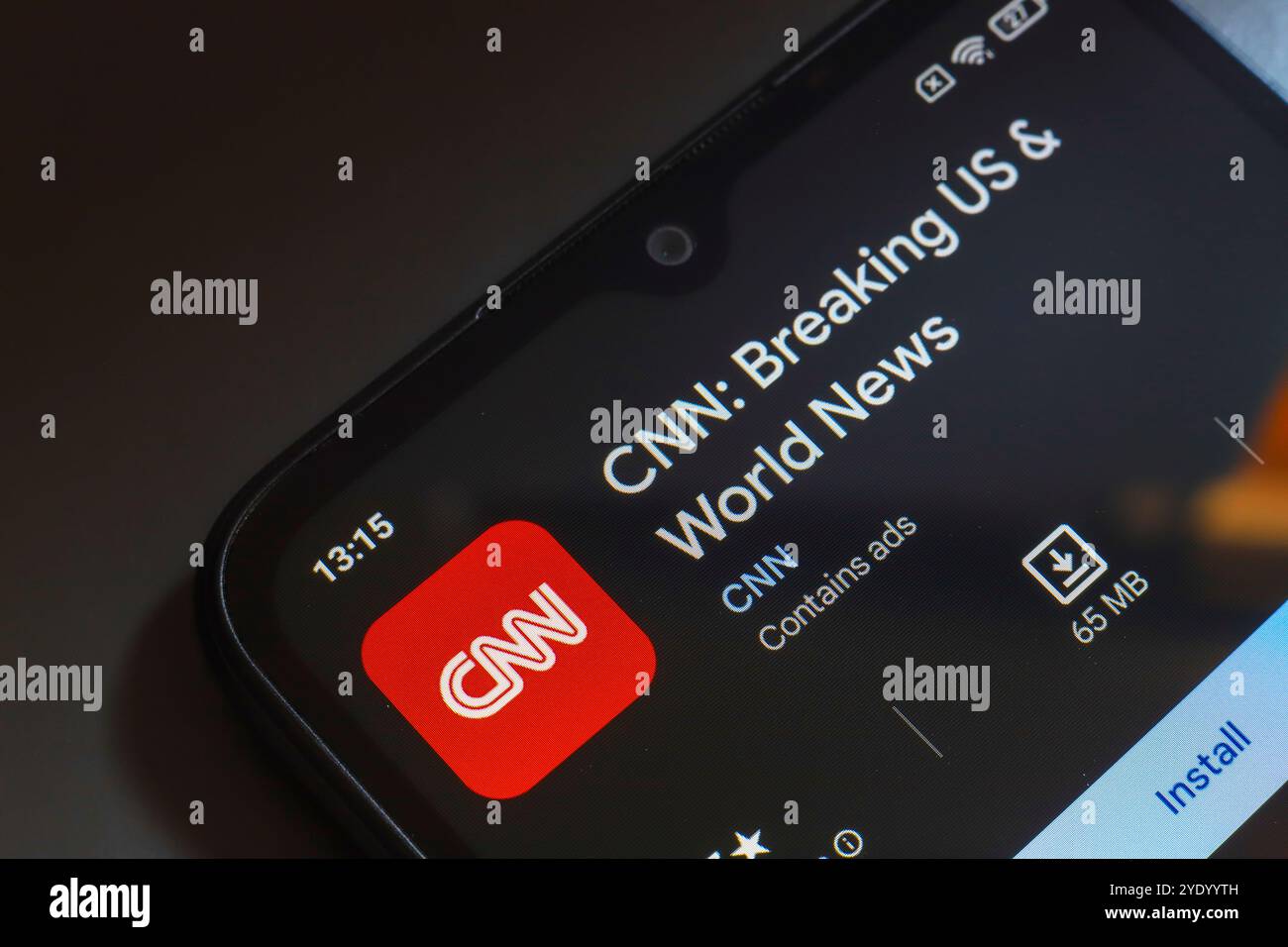 28. Oktober 2024, Brasilien. In dieser Abbildung wird das CNN-App-Logo auf einem Smartphone-Bildschirm angezeigt Stockfoto