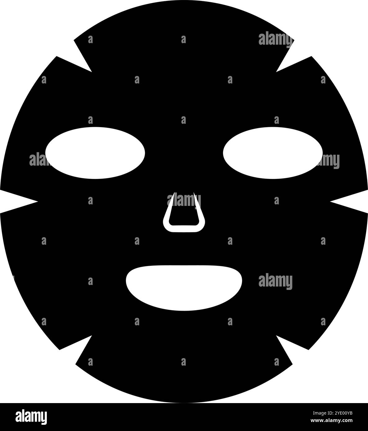 Symbol für die Silhouette der Gesichtsmaske. Gesichtsmaske. Editierbarer Vektor. Stock Vektor