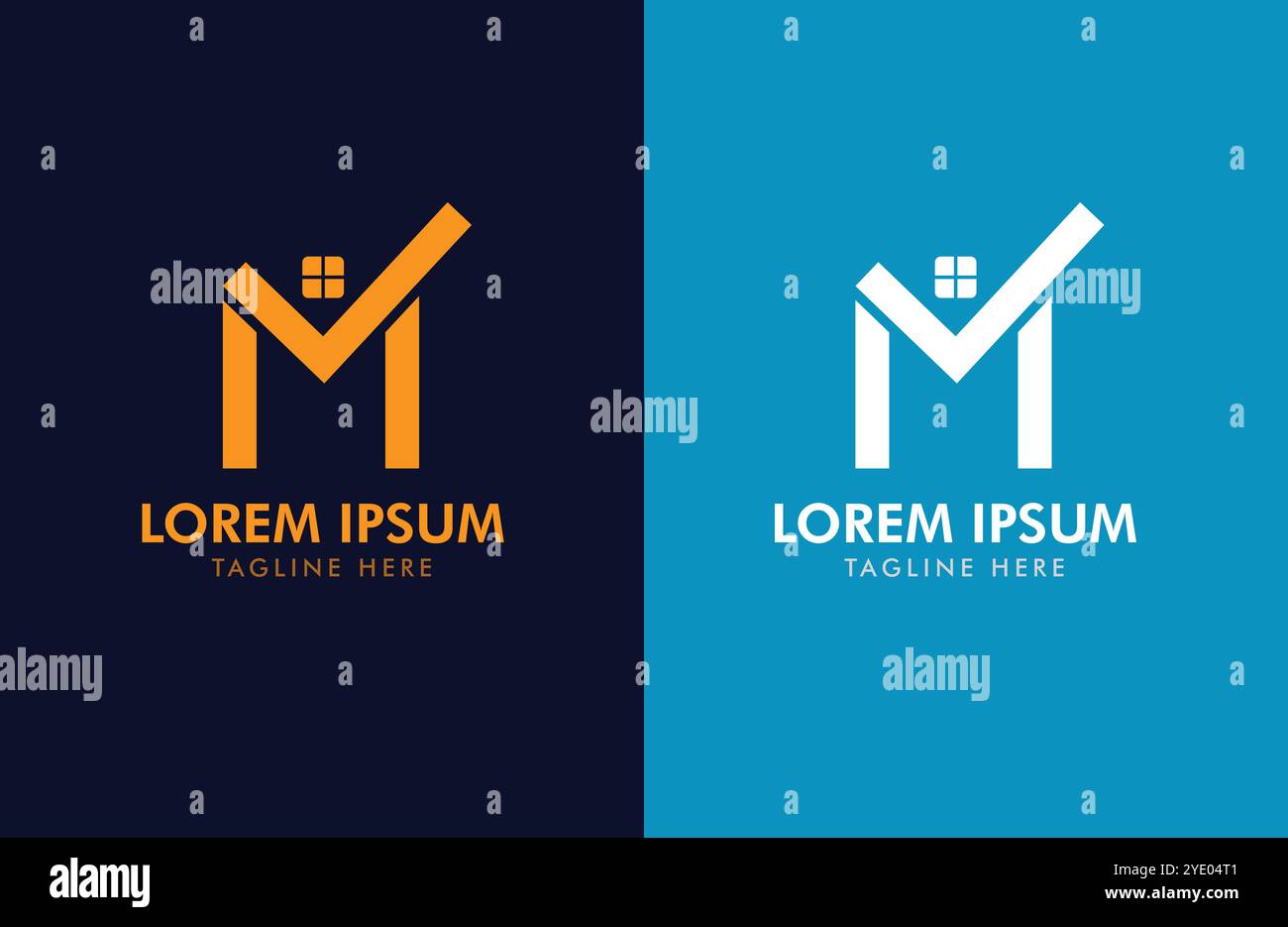 M Letter Real Estate Logo Design House Construction Company Logo Vorlage Stock Vektor