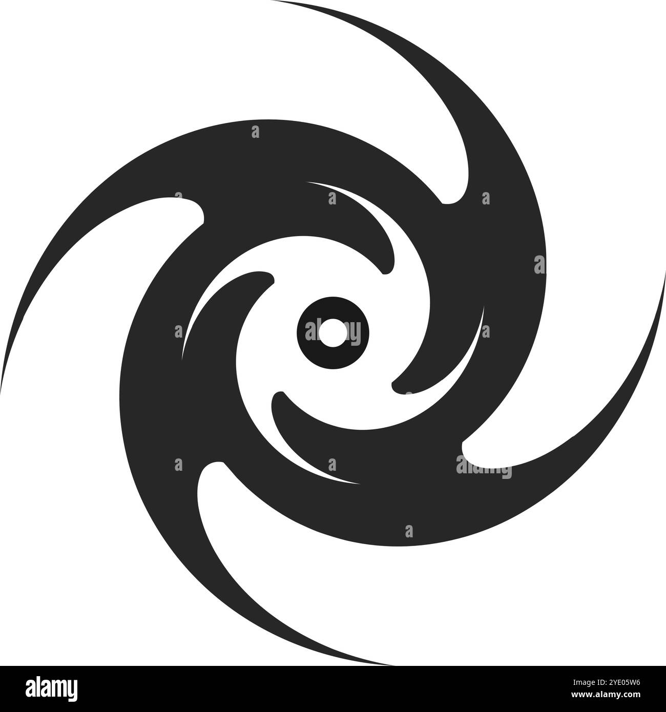 Symbol für Taifun oder Hurrikan-Silhouette. Editierbarer Vektor. Stock Vektor