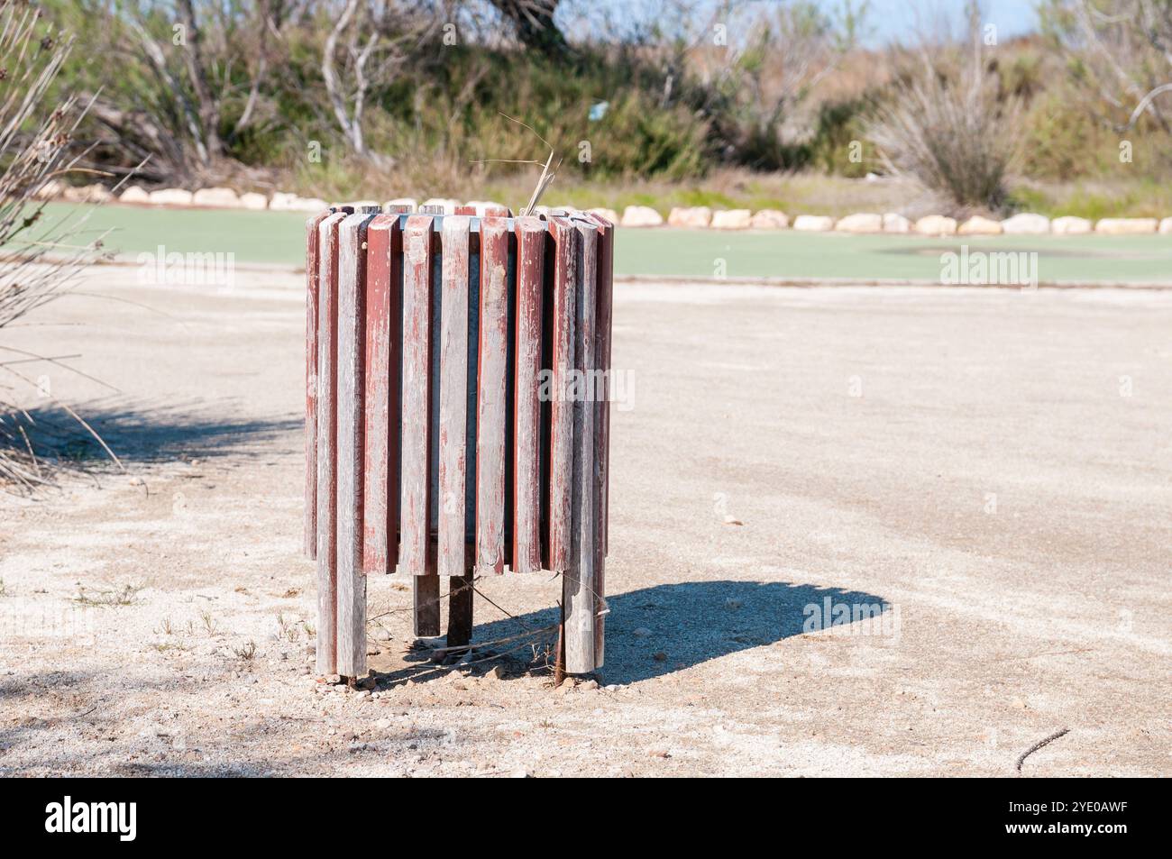 Holzmüll, Picknickbereich, Ebro Delta, Katalonien, Spanien Stockfoto