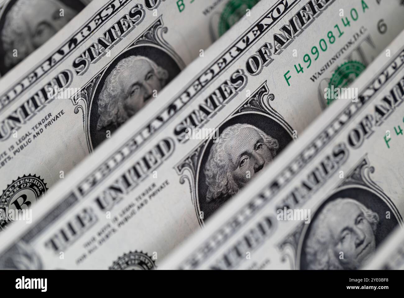 Hintergrund für 1-Dollar-Banknoten zu Designzwecken Stockfoto