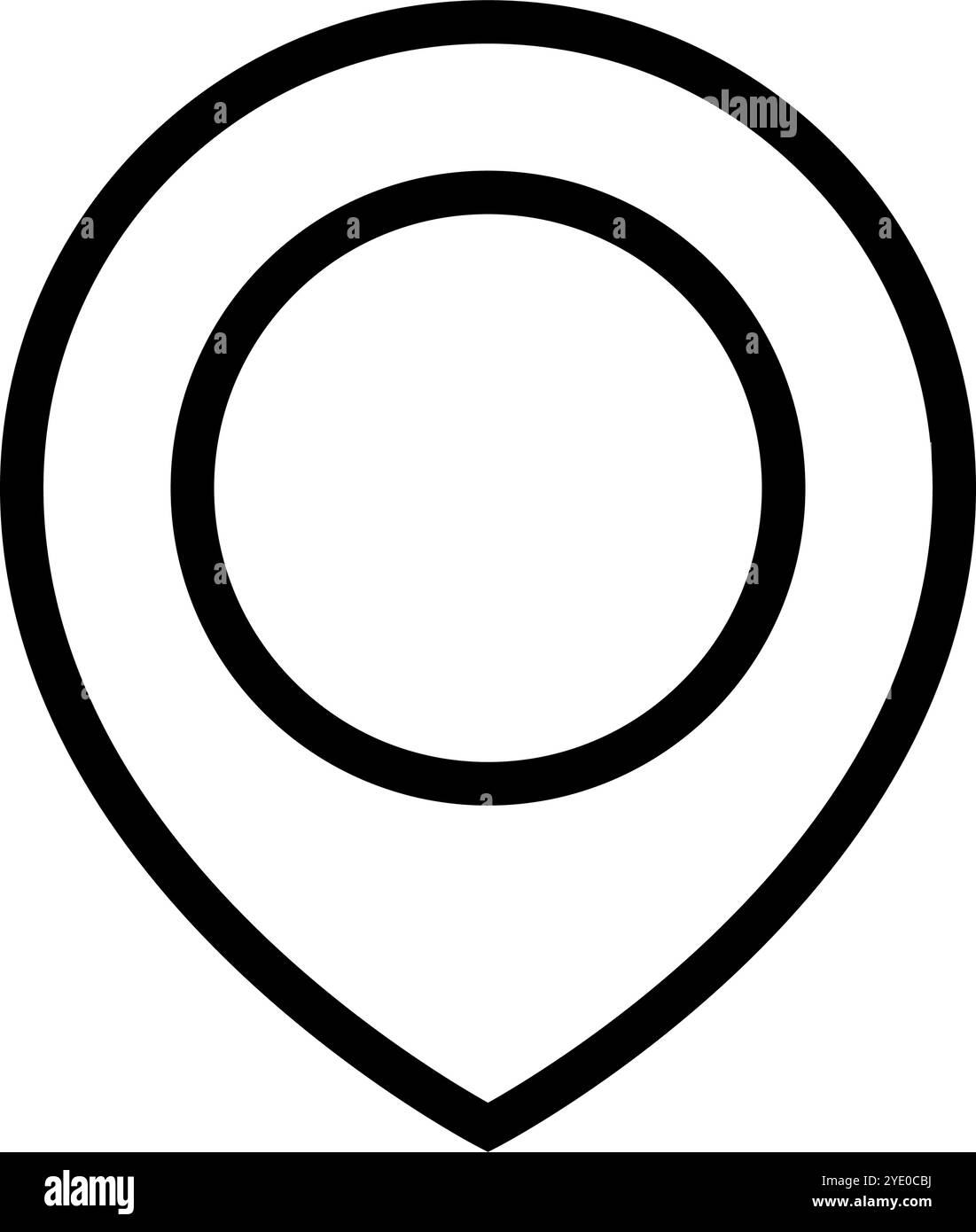 Einfaches Kartensymbol. PIN der Positionsinformationen. Editierbarer Vektor. Stock Vektor