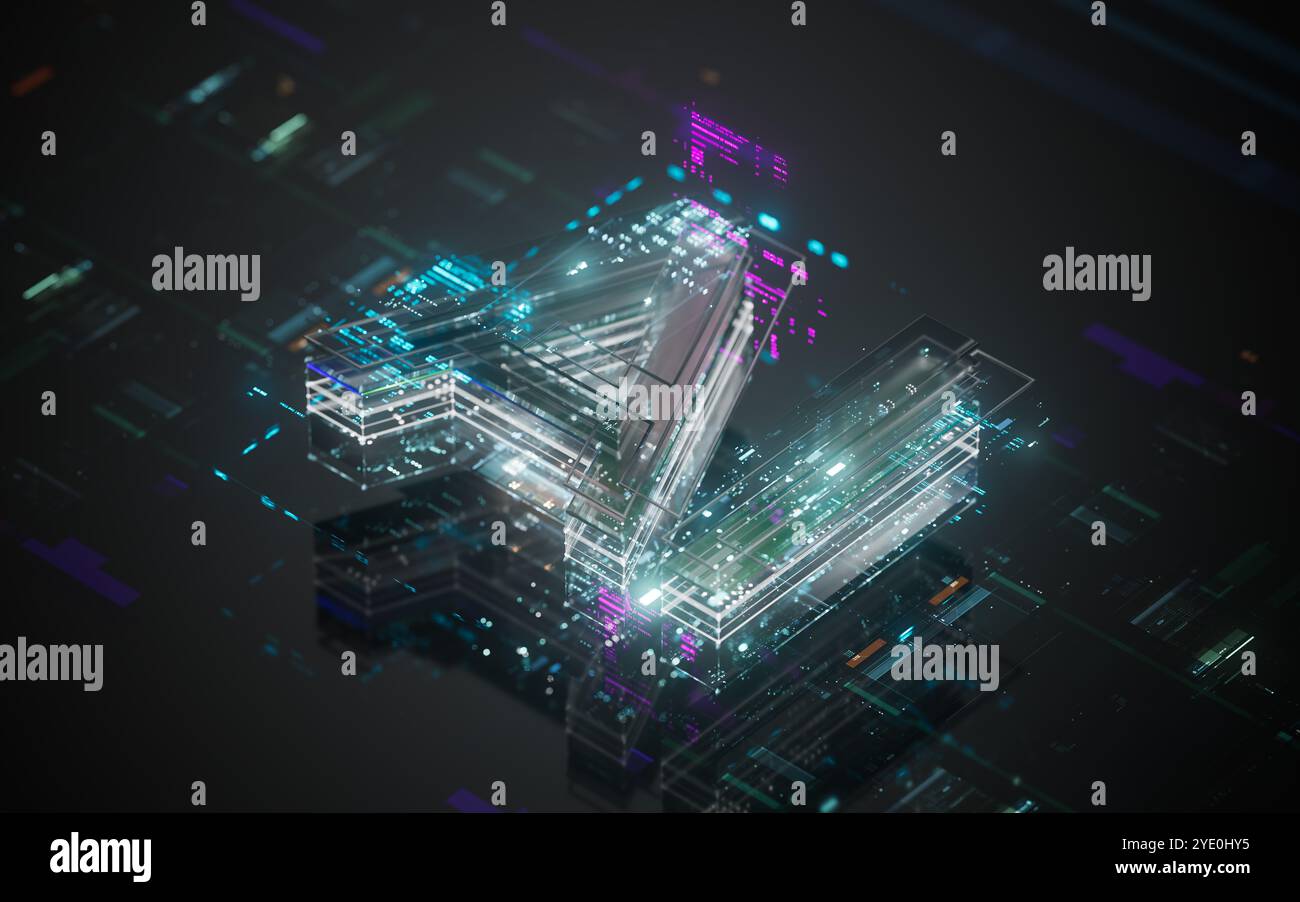 Künstliche Intelligenz maschinelles Lernen große Sprachmodellautomatisierung KI Stockfoto