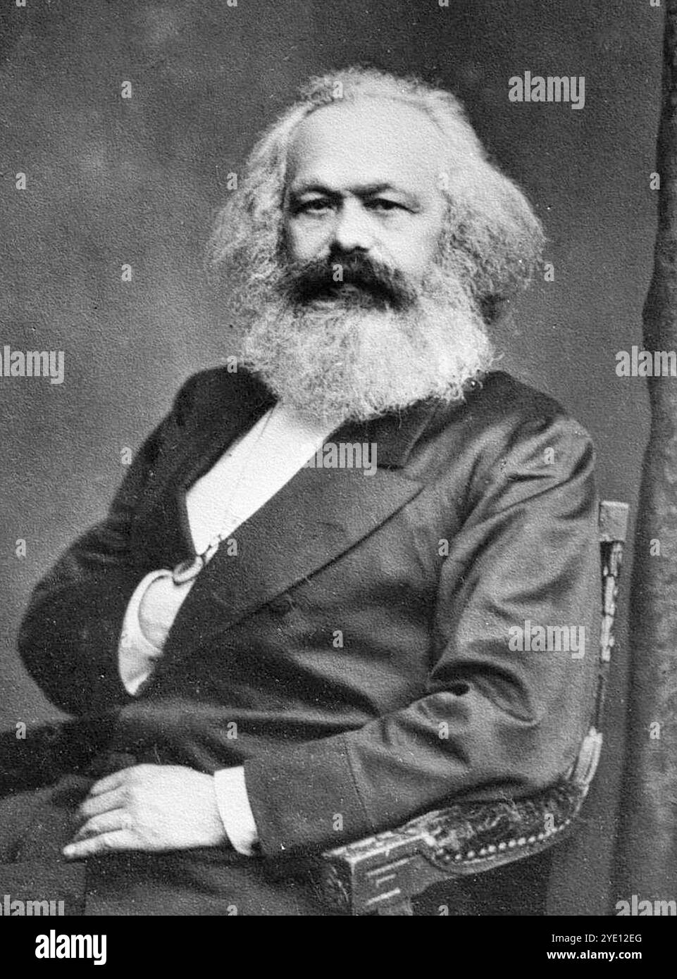 Ein Porträt von Karl Marx aus dem Jahr 1865. Stockfoto