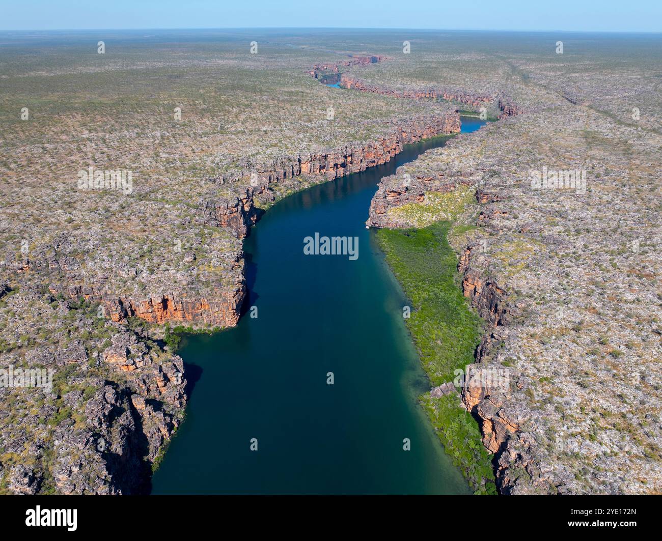 Luftaufnahme des King George River in Kimberley, Western Australia Stockfoto