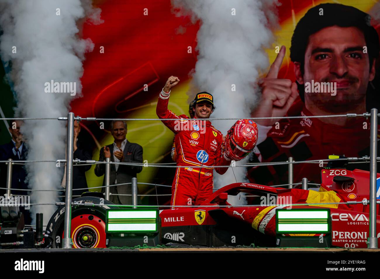 Mexiko-Stadt, Mexiko, 27. Oktober 2024, Carlos Sainz, aus Spanien, tritt für Ferrari an. Der Grand Prix Race Day von Mexiko-Stadt 2024 findet in Mexiko-Stadt statt. Quelle: Michael Potts/Alamy Live News Stockfoto