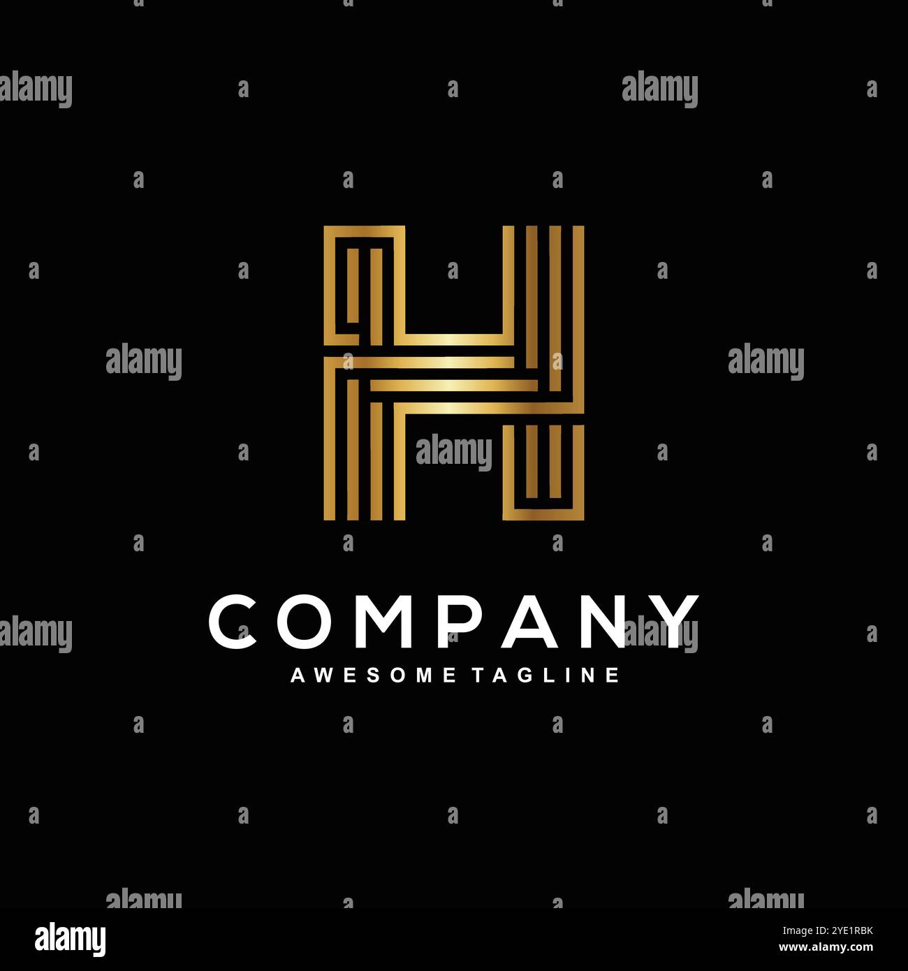 Logo mit Buchstabe H für Ihr Unternehmen Stock Vektor