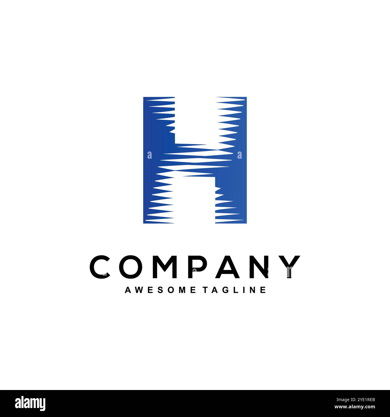 Logo mit Buchstabe H für Ihr Unternehmen Stock Vektor