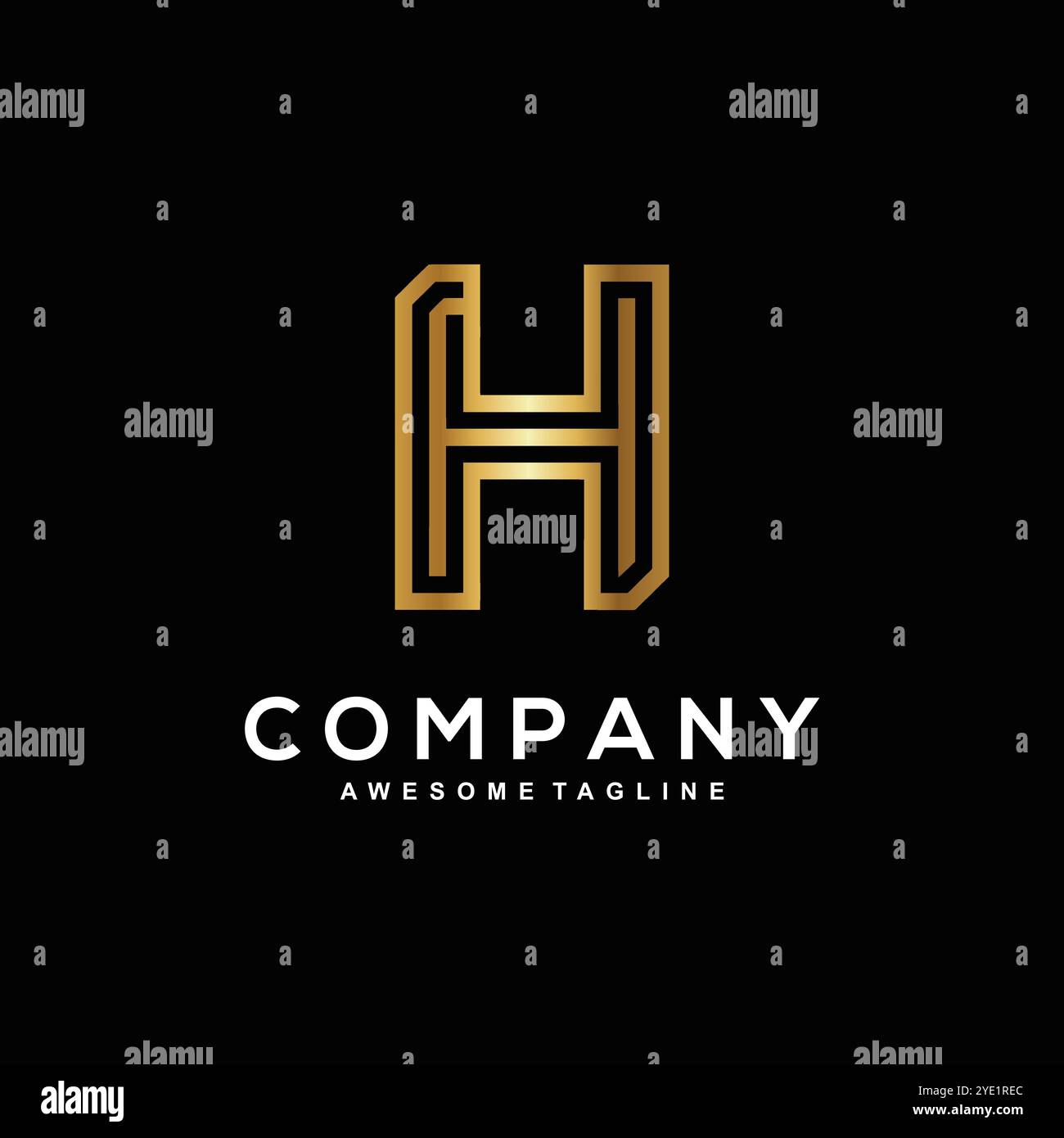 Logo mit Buchstabe H für Ihr Unternehmen Stock Vektor