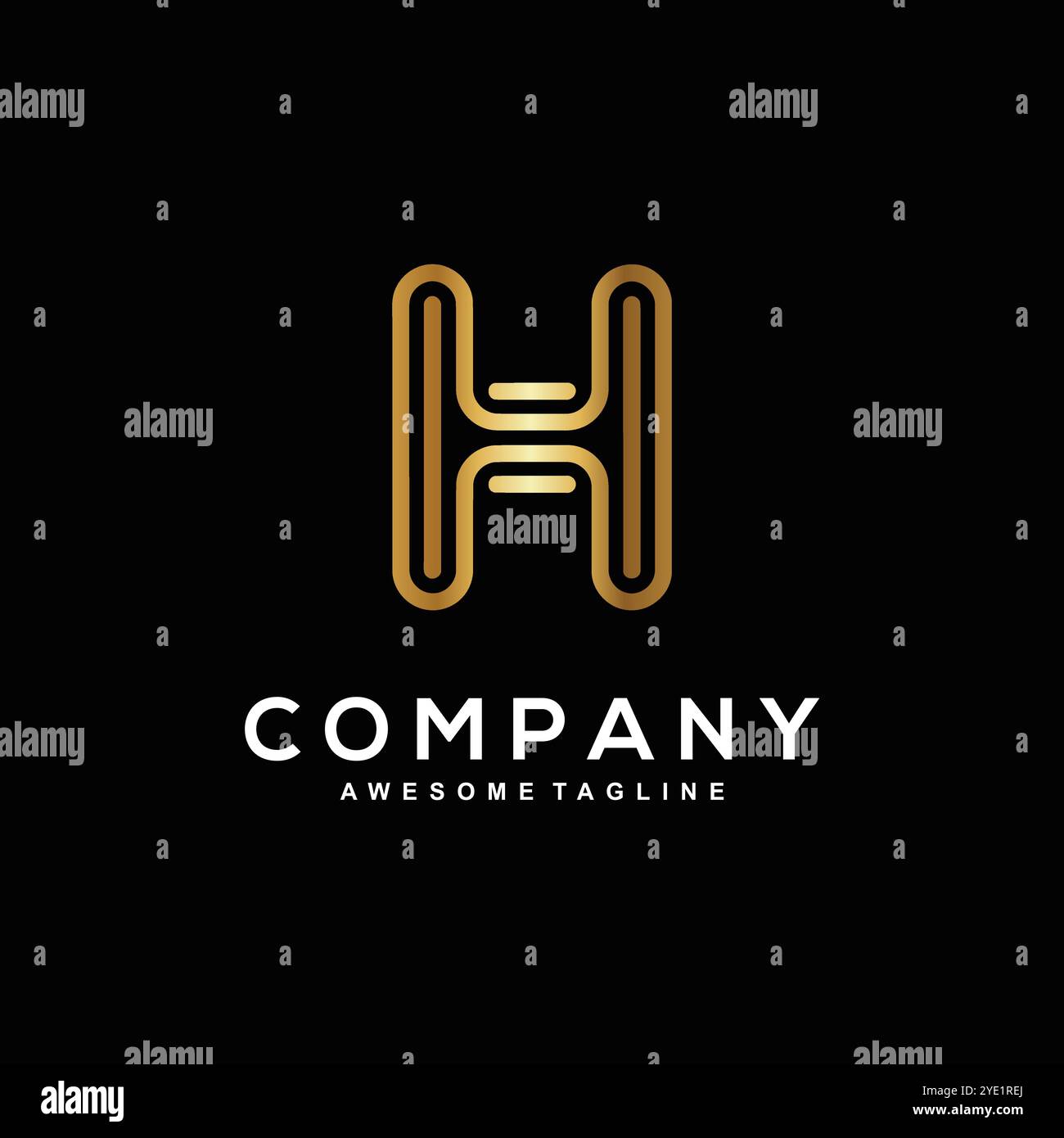 Logo mit Buchstabe H für Ihr Unternehmen Stock Vektor