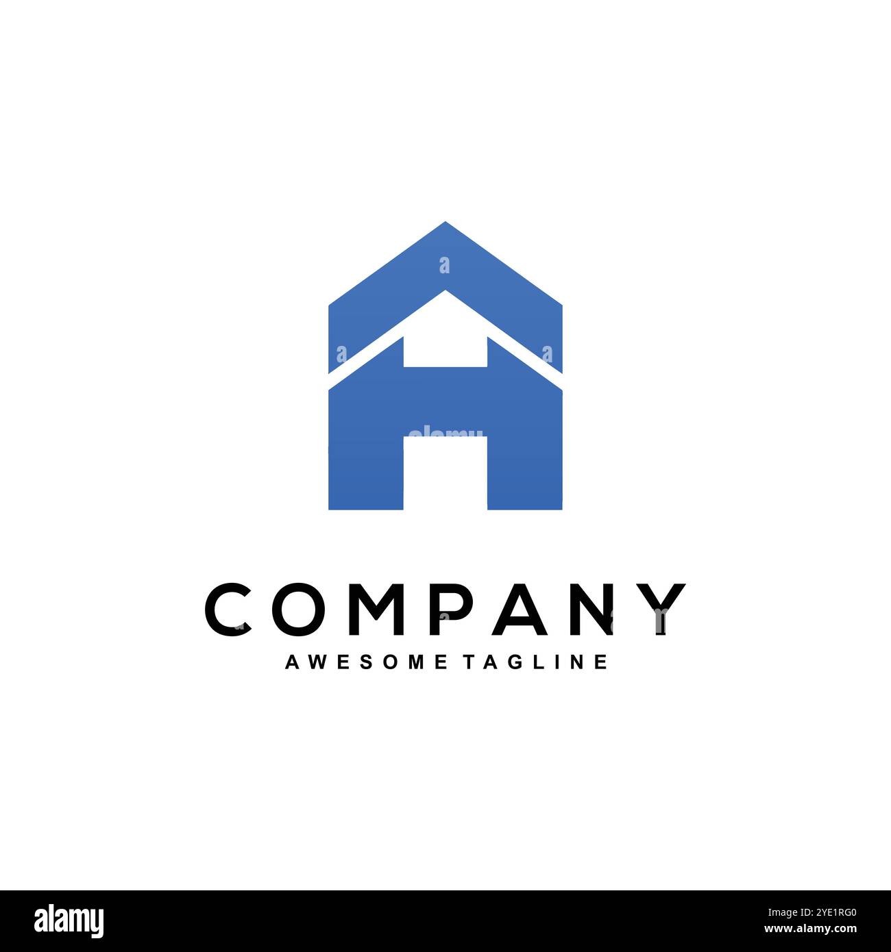 Logo mit Buchstabe H für Ihr Unternehmen Stock Vektor