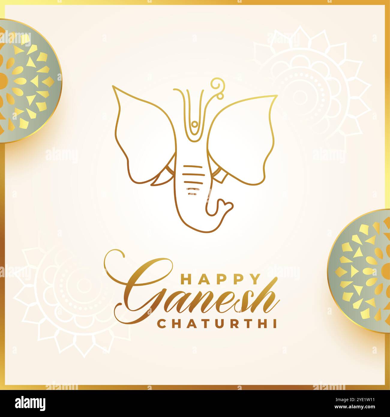 Traditionelles lord ganesh chaturth Festival Grußkarte Banner Stock Vektor