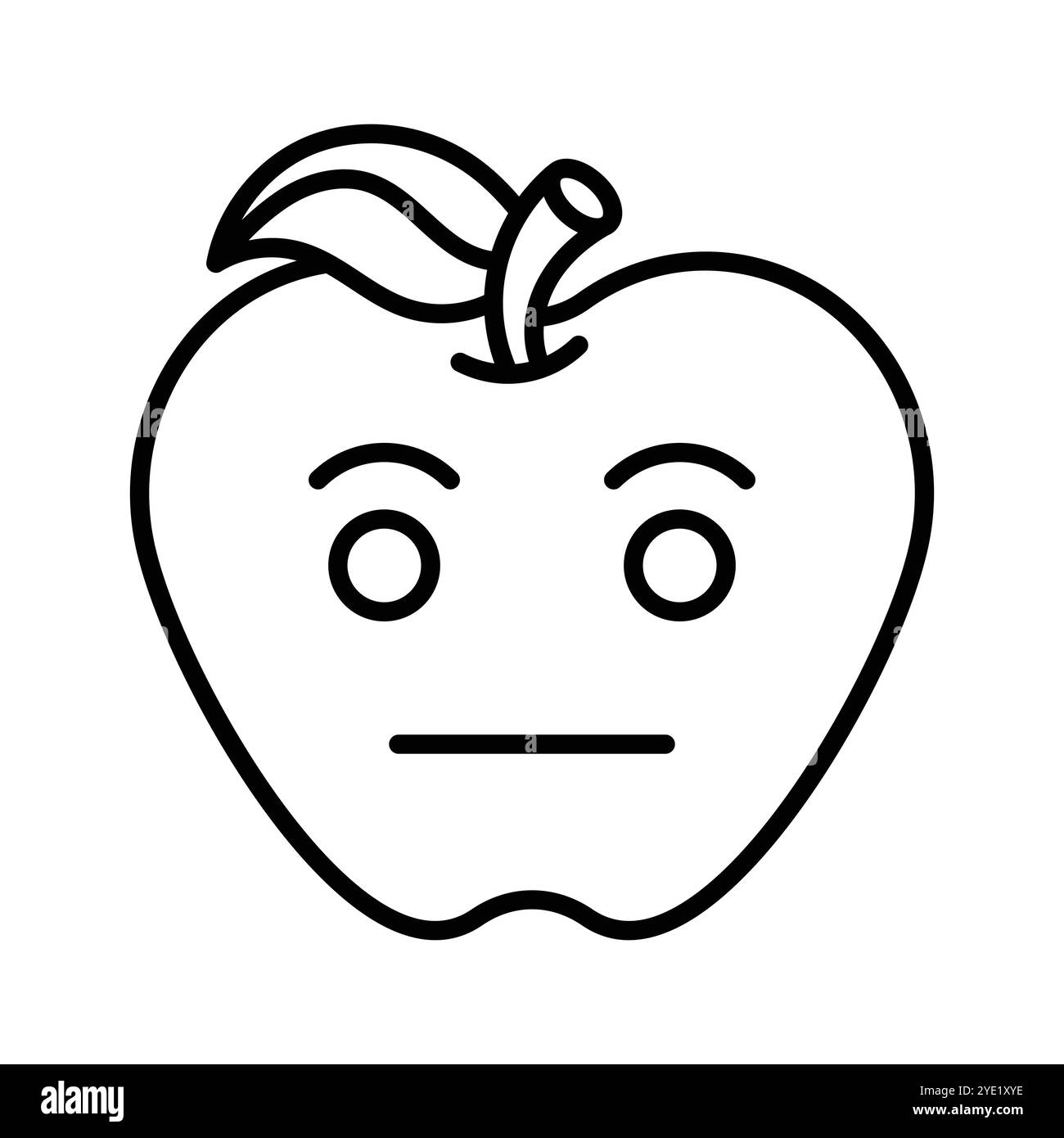 Schnapp dir dieses erstaunliche Symbol des gleichgültigen Emojis, anpassbarer flacher vecto Stock Vektor