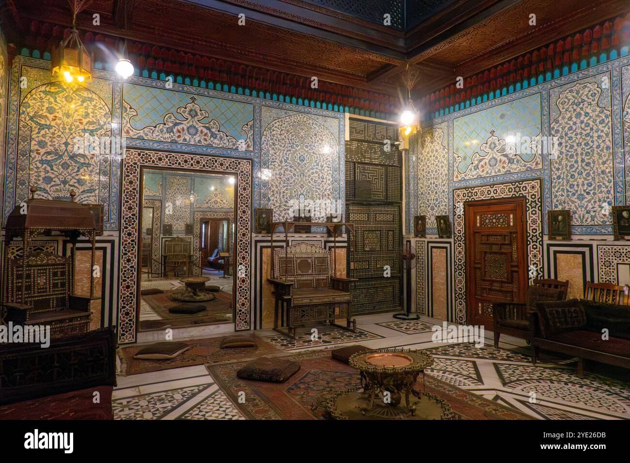 Neo-Mamluk Manial Palace, Kairo, Ägypten Stockfoto