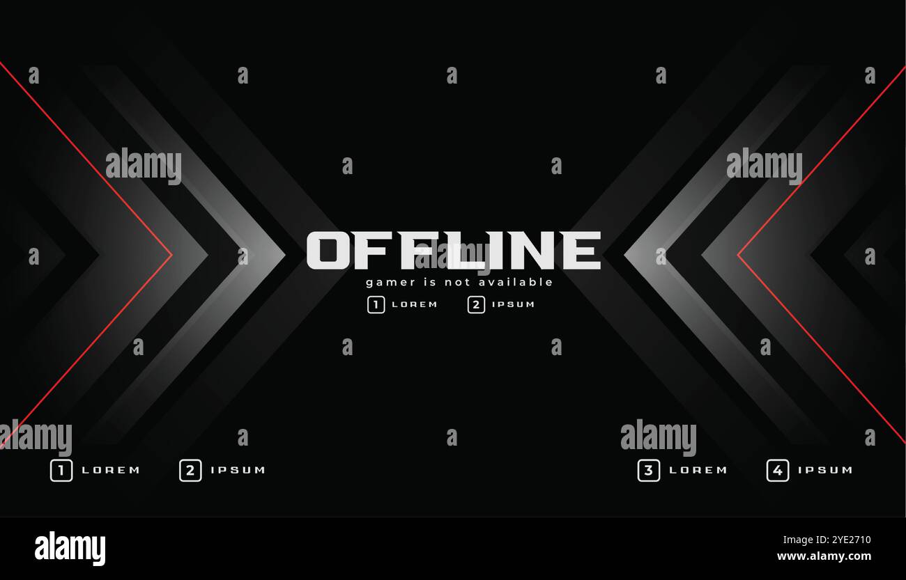 Offline Gaming Klack Banner Design Stock Vektor