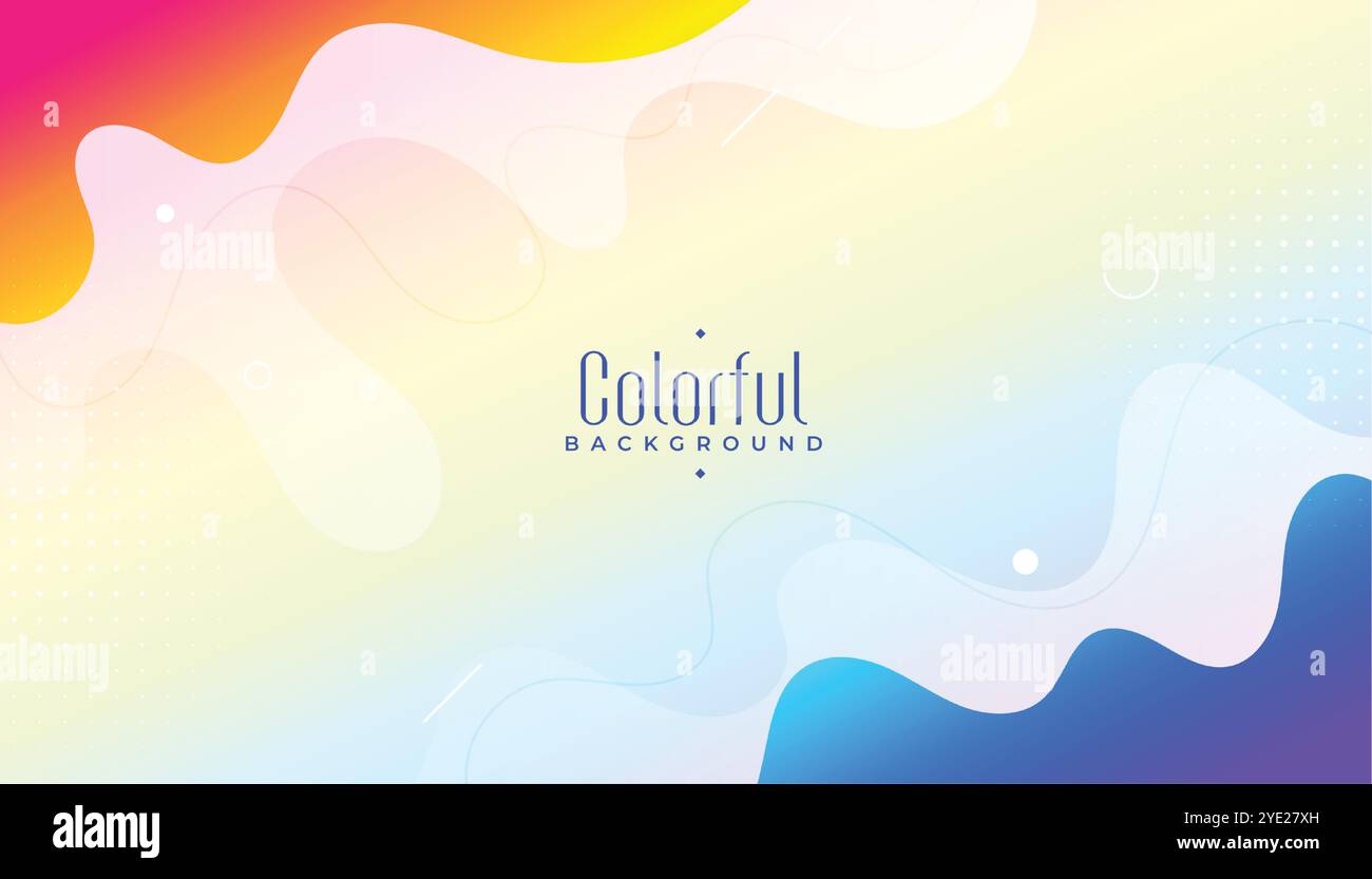 Stilvoller abstrakter farbenfroher Hintergrund im fließenden Stil Vektor Stock Vektor
