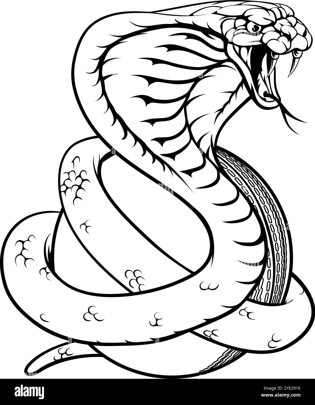 Kobra Schlangen-Cricket-Ball-Tiersport-Maskottchen Stock Vektor