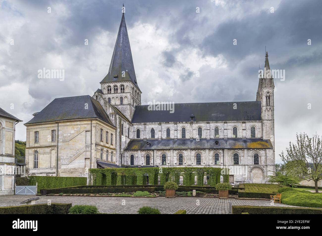 Saint-Georges de Boscherville Abbey ist eine ehemalige Benediktinerabtei in seiner-Maritime, Frankreich Stockfoto