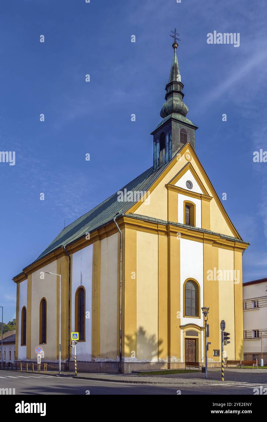 Lutherische Kirche im Stadtzentrum von Bardejov, Slowakei, Europa Stockfoto