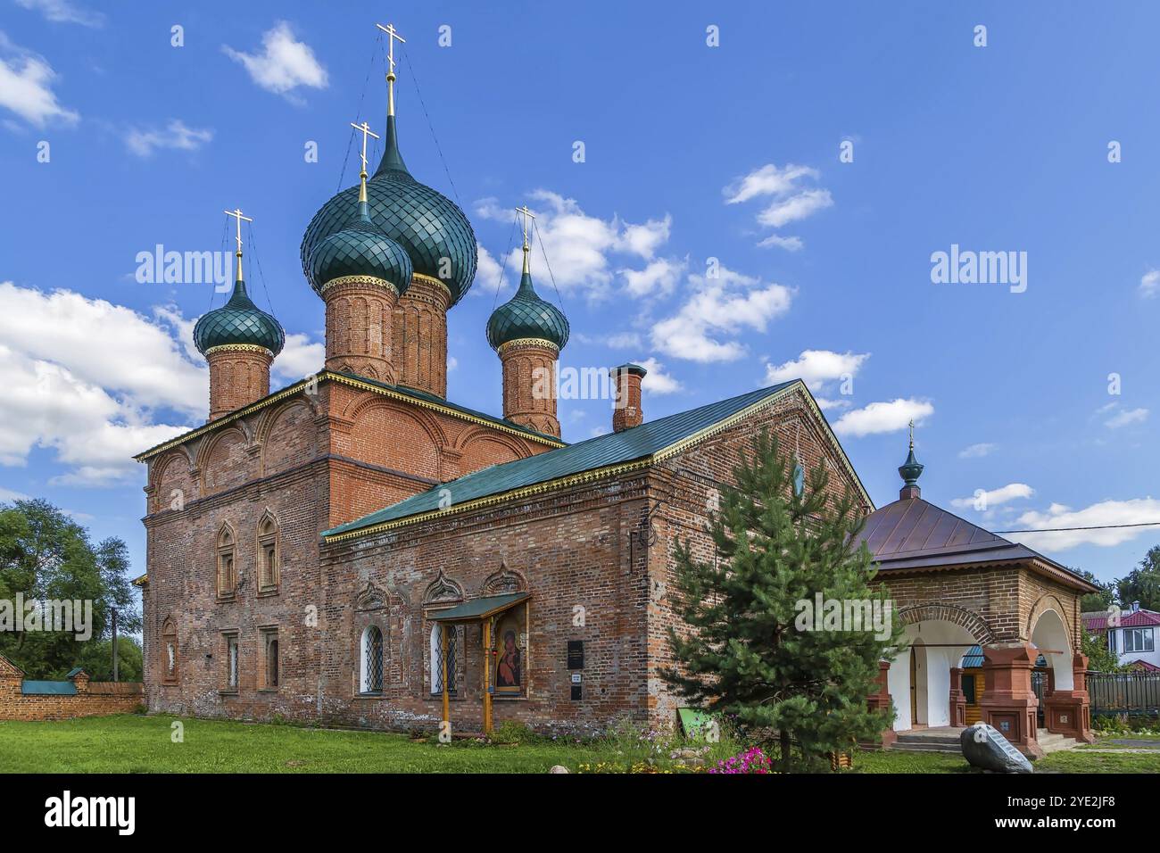 Kirche der Wladimir-Ikone der Gottesmutter in Korovniki, Jaroslawl, Russland, Europa Stockfoto