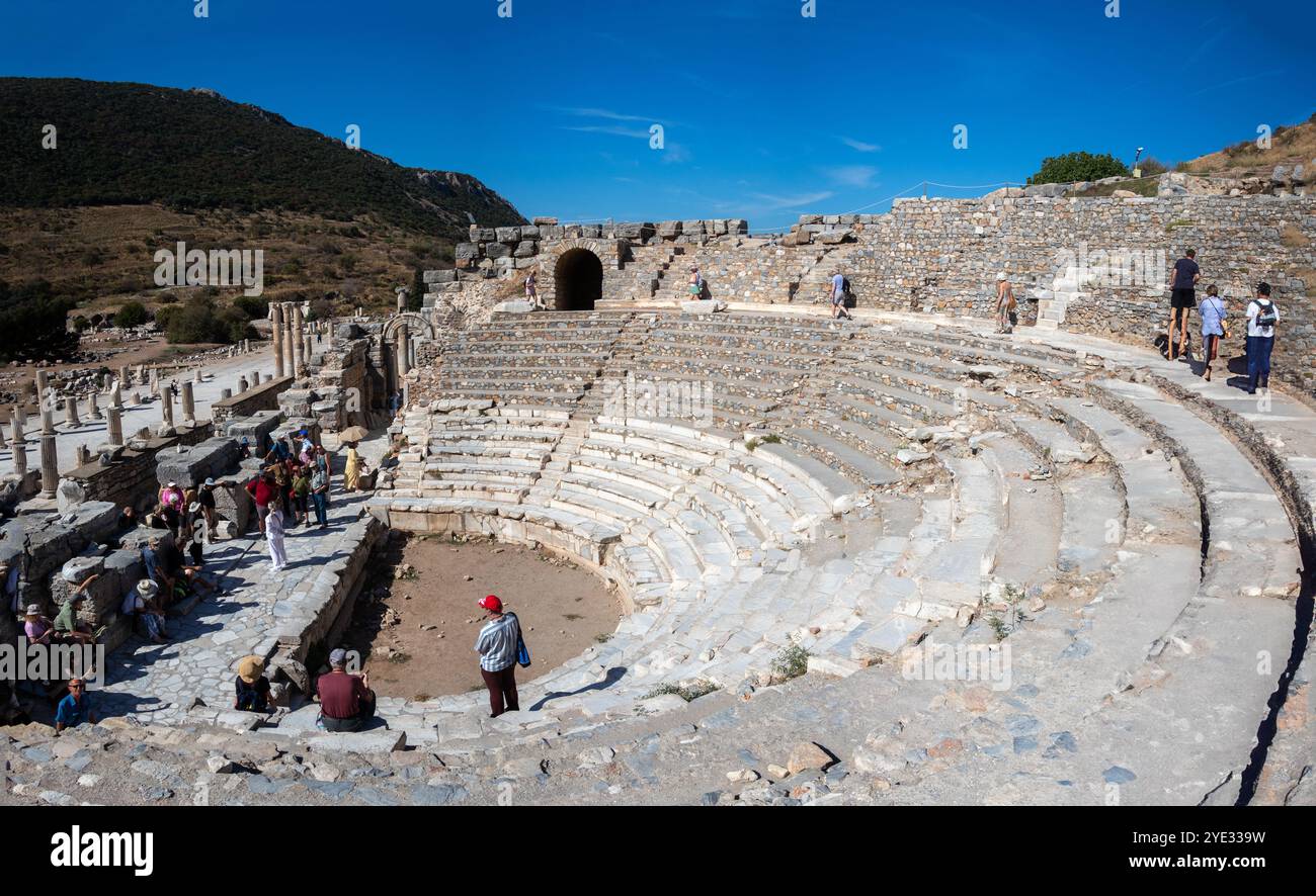 Epheser Bouleuterion, eine alte ratskammer und Stadthalle in Ephesus Türkei Stockfoto