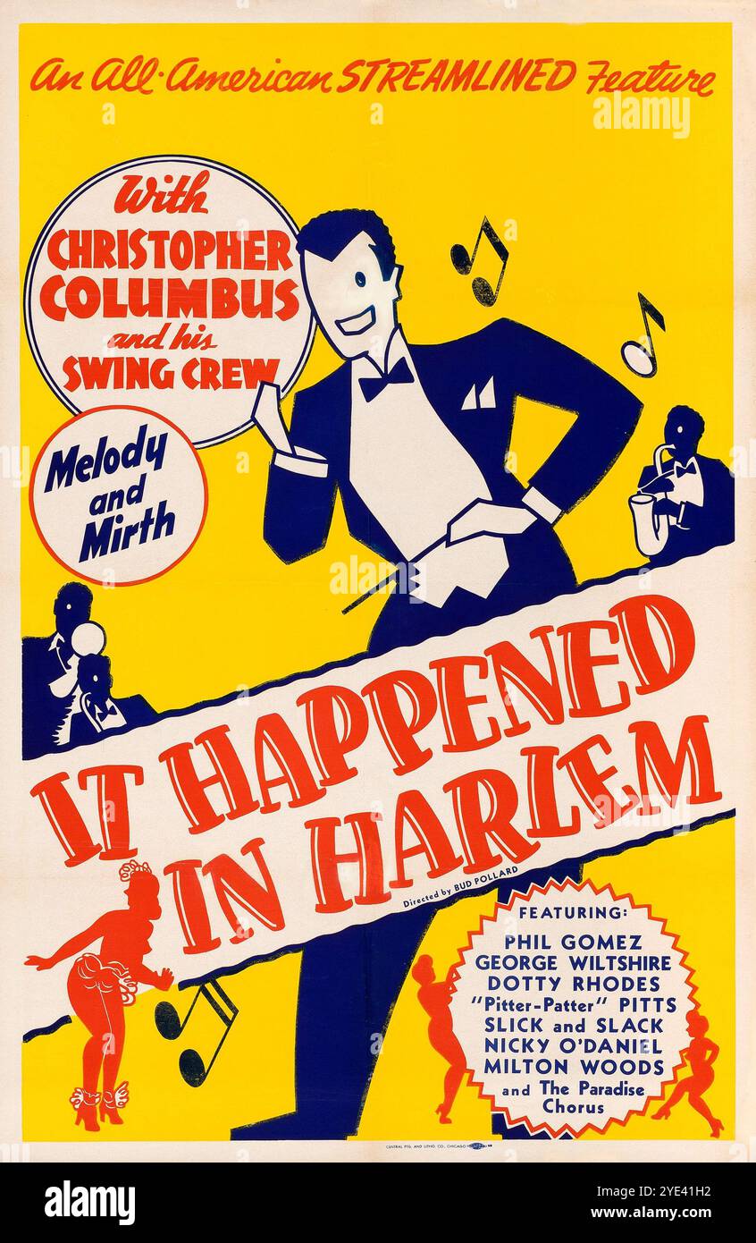 Es geschah in Harlem (All-American, 1945) Christopher Columbus und seine Swing Crew Melody and Mirth, gedreht im berühmten Smalls Paradise Night Club Stockfoto