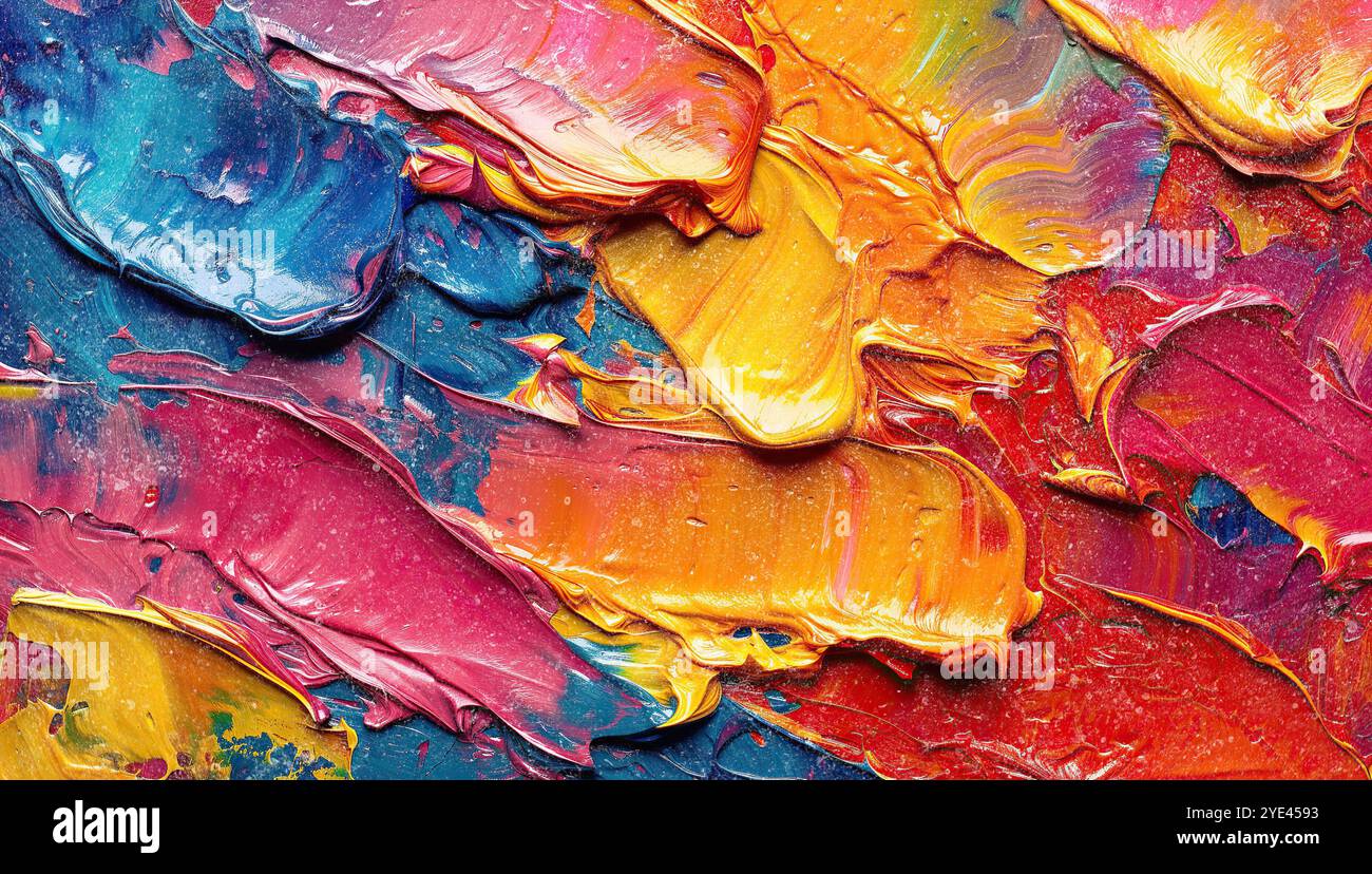 Aquarellfarben. Abstrakte Pinselstriche Acryl- und Aquarellmalerei. Farbiger Texturhintergrund. Stockfoto
