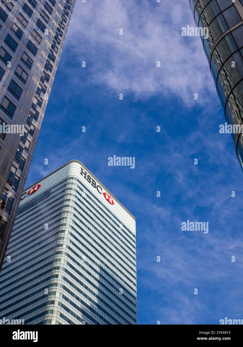 HSBC, 8 Canada Square, Canary Wharf, Docklands, London, England, Großbritannien, GB. Stockfoto