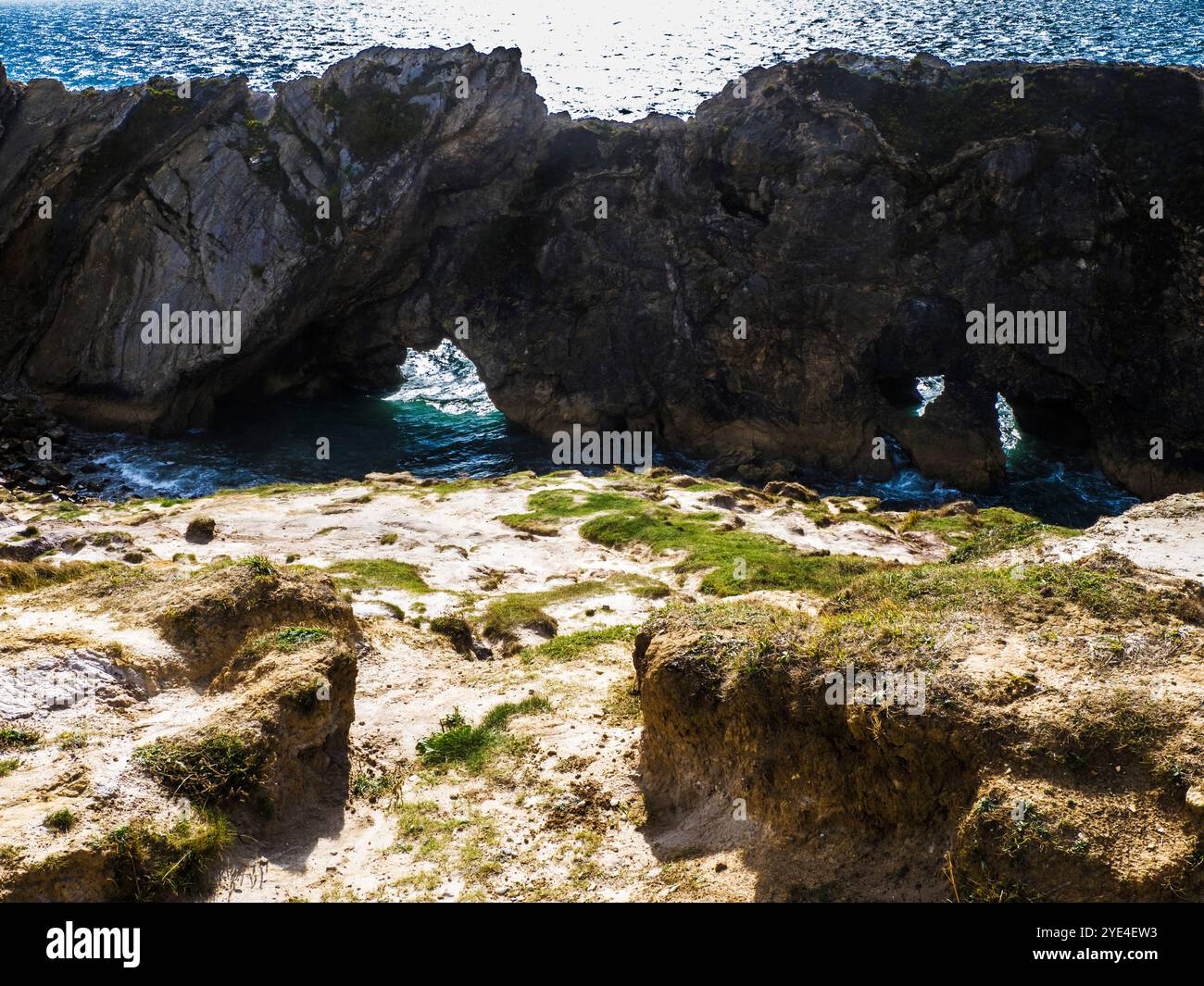 Treppenloch an der Jurassic Coast in Dorset. Stockfoto
