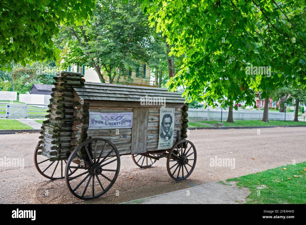 Springfield, Illinois - die Lincoln Home National Historic Site bewahrt das Haus und die Nachbarschaft, in der Abraham Lincoln lebte, bevor er der 1. Wurde Stockfoto