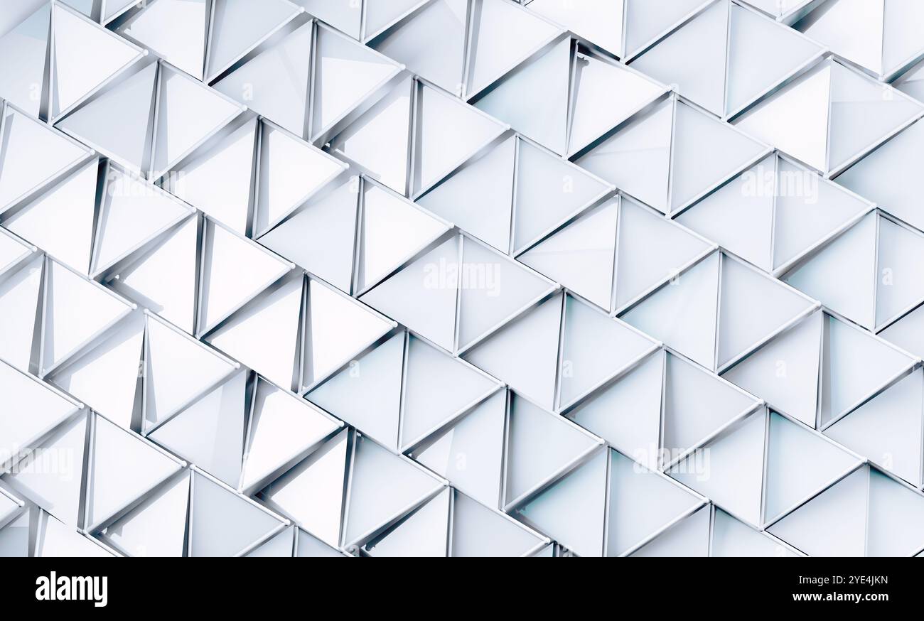 Abstraktes Design Polygonale leere Struktur.Weißer abstrakter Hintergrund.3D Illustration Stockfoto