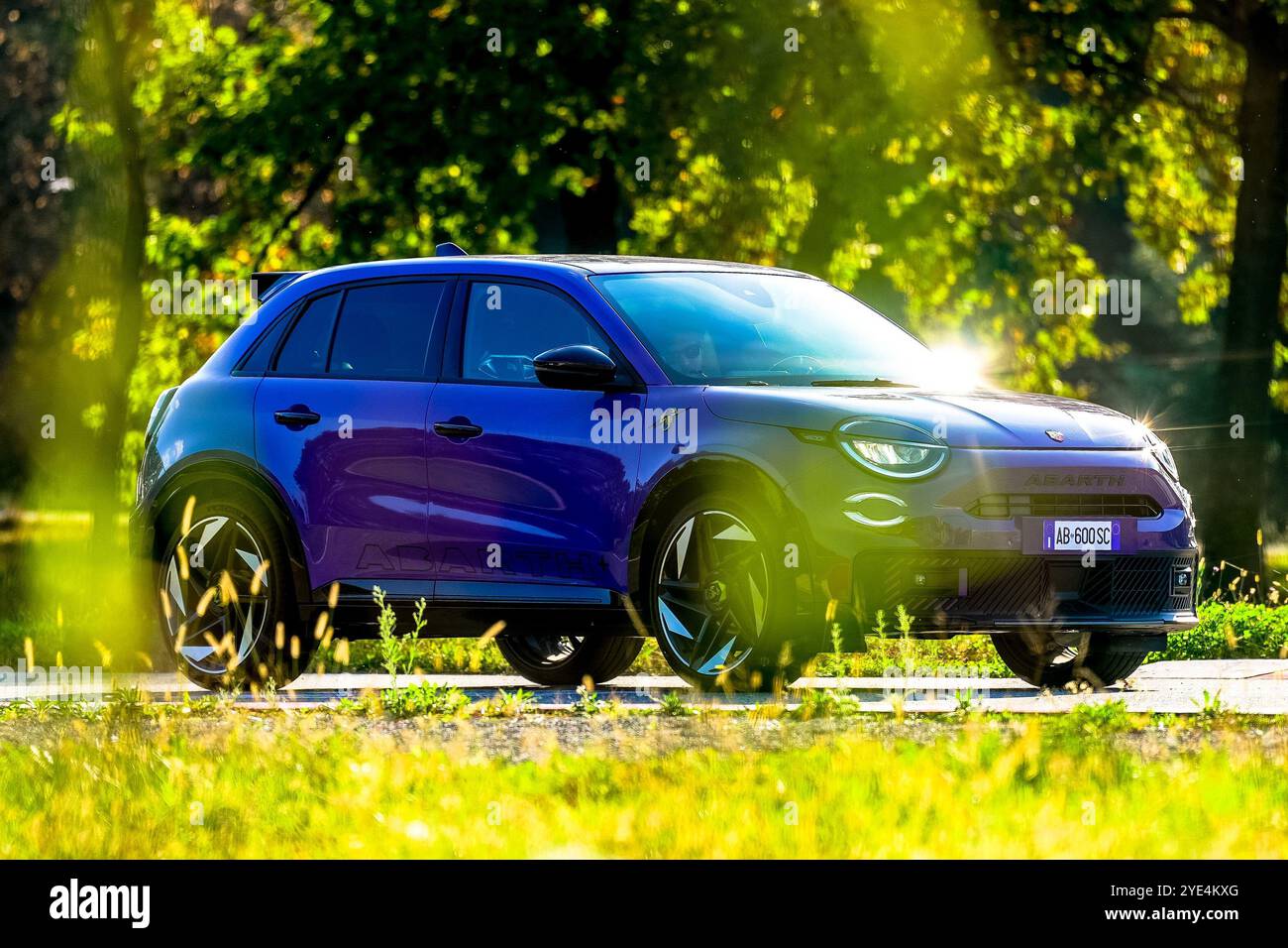 Balocco, Italien. Oktober 2024. Abarth 600e Media Drive in Balocco, Nordwesten Italiens - Dienstag, 29. Oktober 2024. Sport - Fußball (Foto: Spada/Lapresse) Credit: LaPresse/Alamy Live News Stockfoto