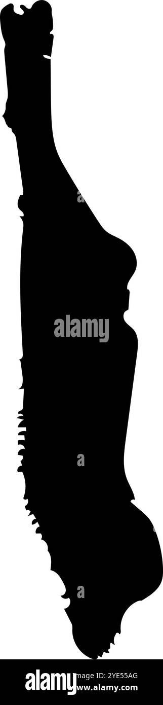 Symbol für die Silhouette der Manhattan-Karte. Editierbarer Vektor. Stock Vektor