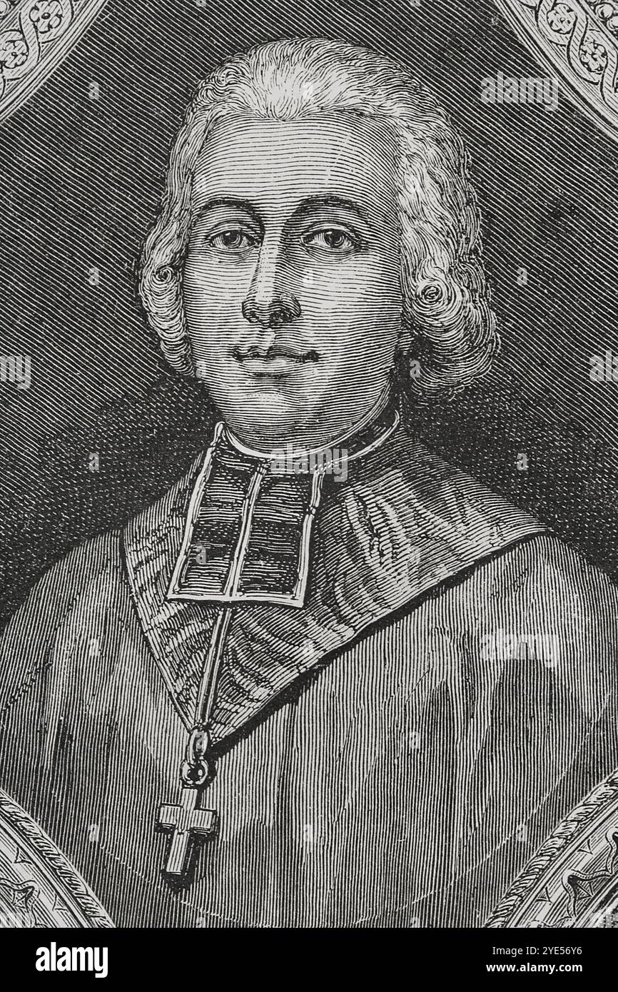 Charles Maurice de Talleyrand (Charles-Maurice de Talleyrand-Périgord) (1754-1838), Prinz von Talleyrand. Französischer säkularisierter Geistlicher, Staatsmann und Diplomat. 1779 wurde er zum Priester geweiht und 1788 zum Bischof von Autun ernannt. Während der Französischen Revolution hielt er sich an die Zivilverfassung des Klerus (1790) und verzichtete später auf das Priestertum, um ein säkulares Leben zu führen. 1789 wurde er zum stellvertretenden Klerus des Generalstabs gewählt. Präsident der verfassungsgebenden Nationalversammlung (16-27. Februar 1790). Französischer Botschafter im Vereinigten Königreich (1792-1793). Hochformat. Gravur. Stockfoto