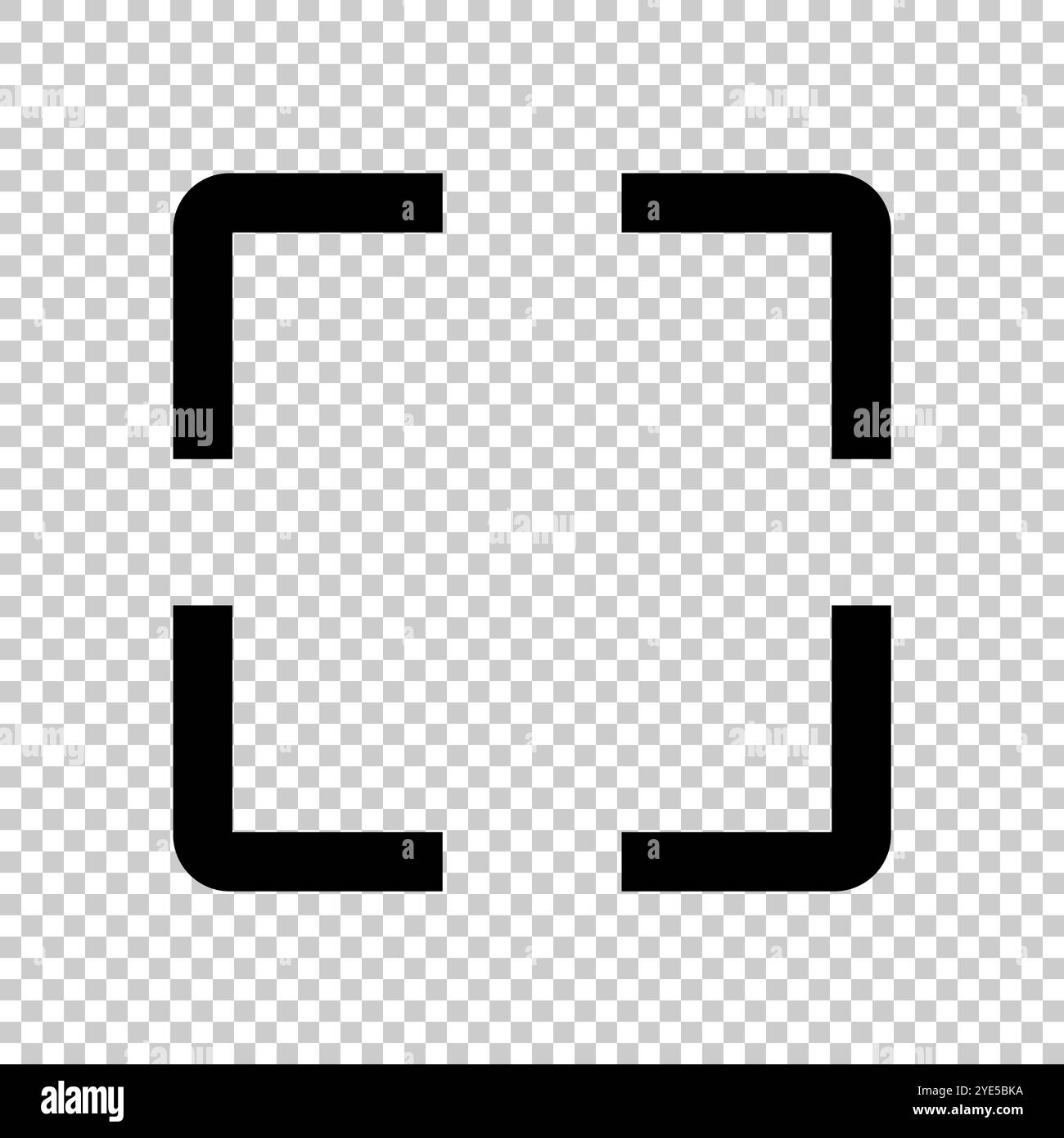 Scan-Frame-Symbol isoliert auf transparentem Hintergrund. Editierbarer Vektor. Stock Vektor