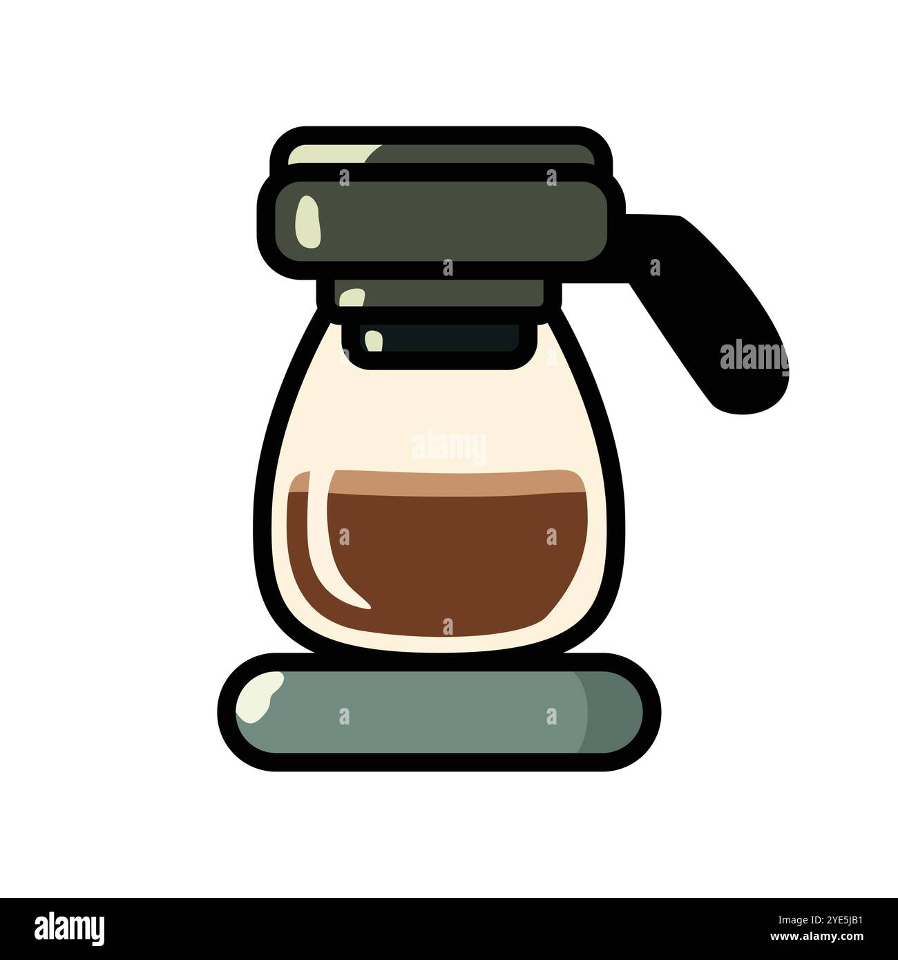 Moderne elektrische Kaffeemaschine Clip Art für Kaffeeliebhaber Stock Vektor