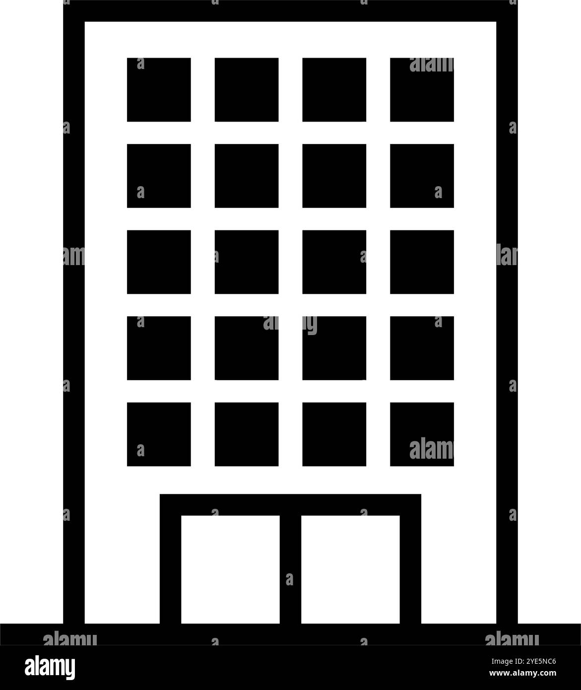 Symbol für Bürogebäude. Büroturm. Editierbarer Vektor. Stock Vektor