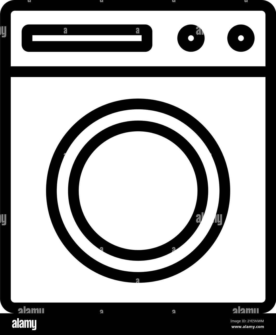 Symbol Frontlader. Symbol Waschmaschine. Editierbarer Vektor. Stock Vektor