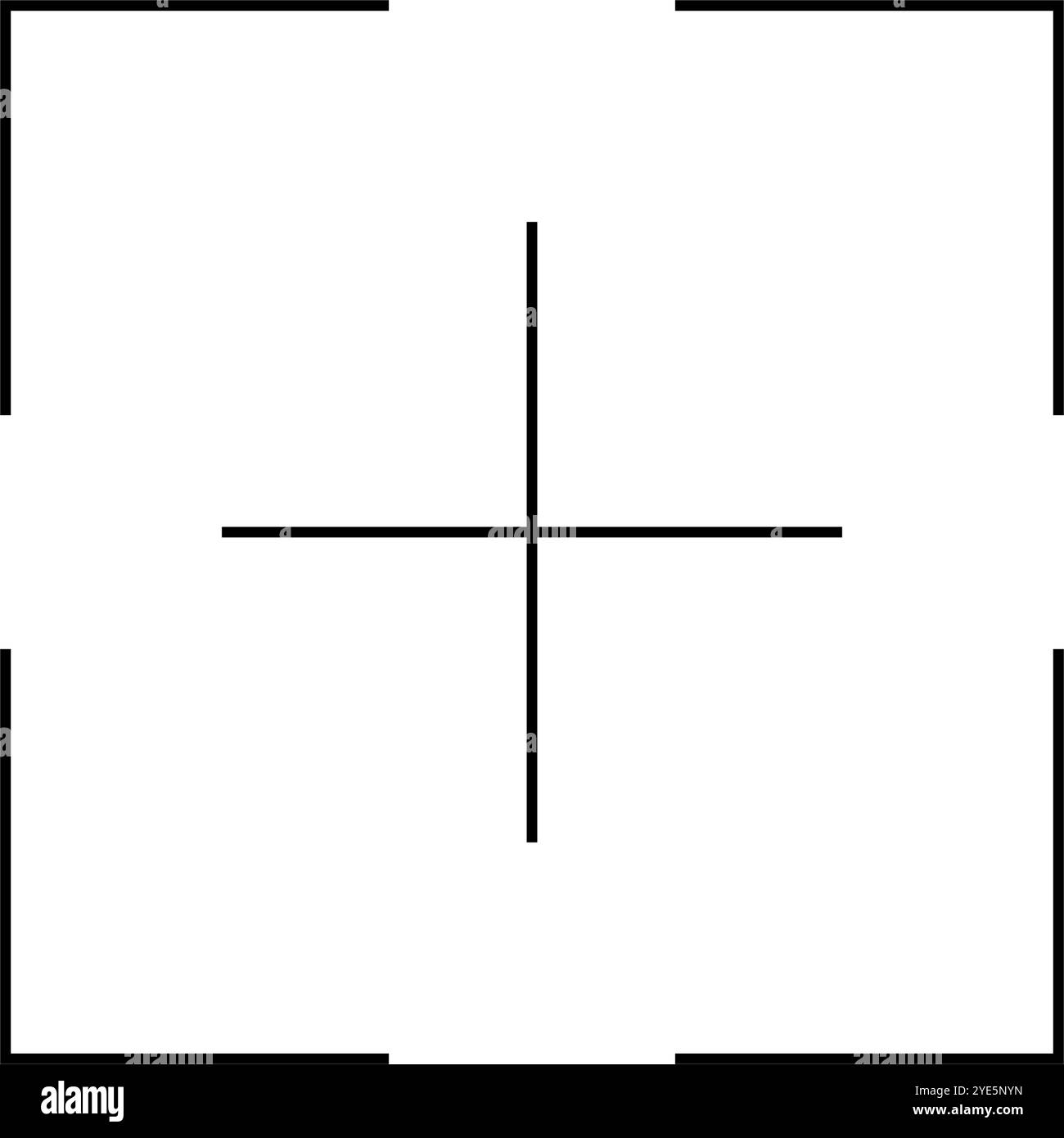 Symbol für einfachen Scan-Rahmen. Lesen von Daten. Editierbarer Vektor. Stock Vektor