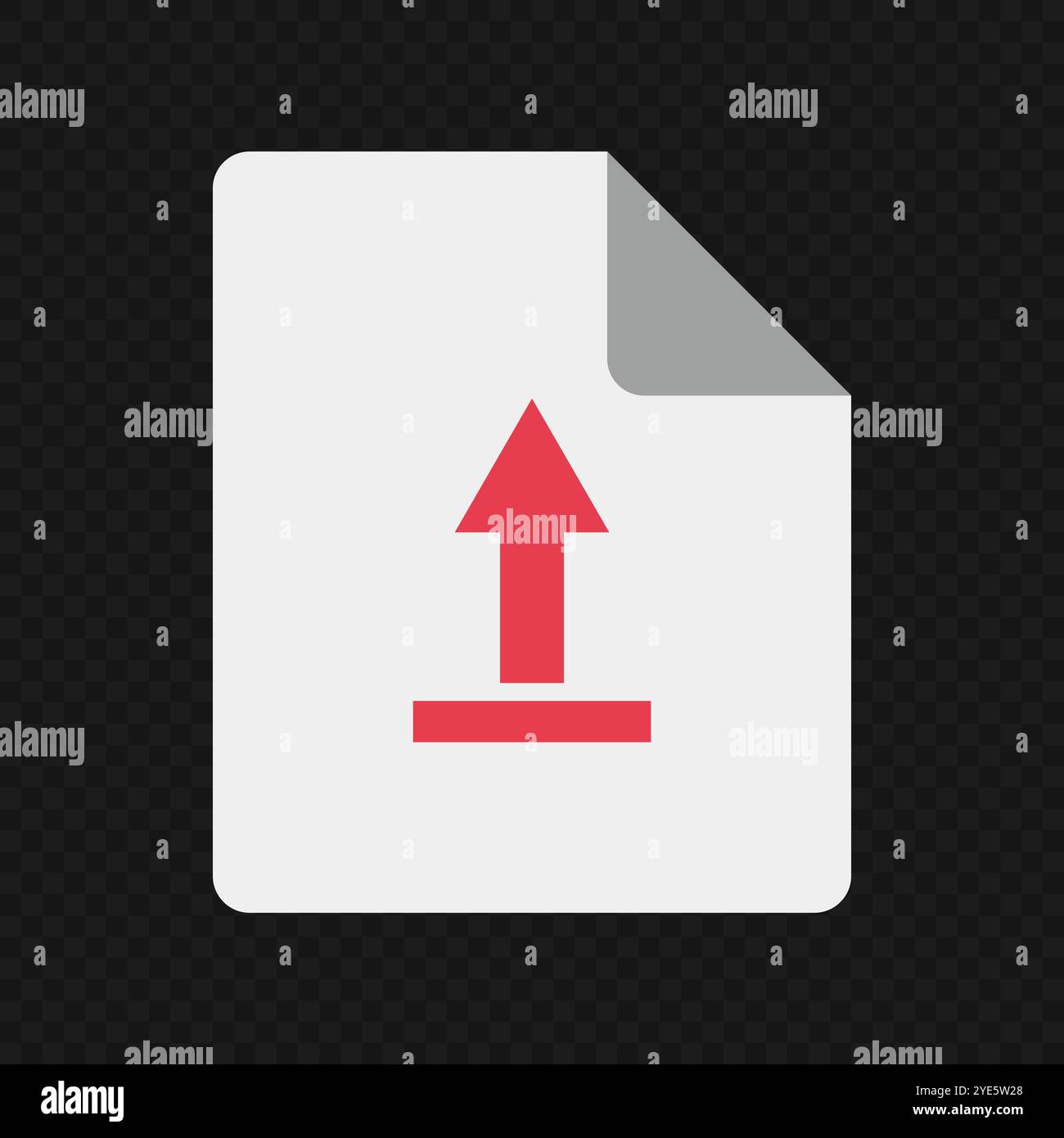 Symbol zum Hochladen von Dateien. Dateidaten hochladen. Editierbarer Vektor. Stock Vektor