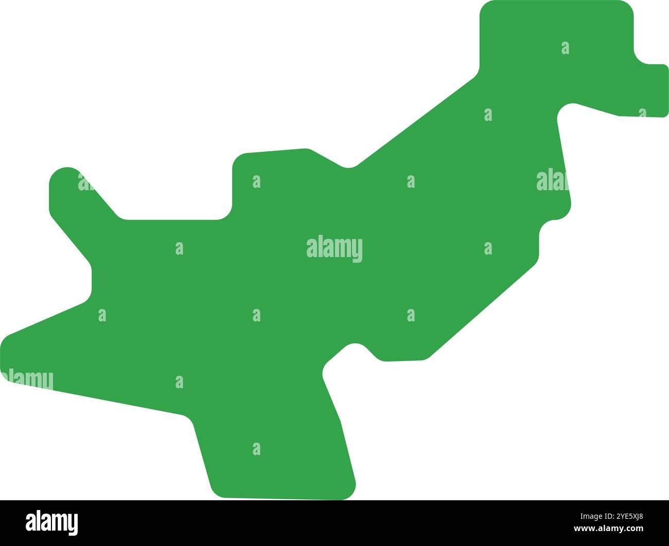 Einfaches Kartensymbol Pakistan. Editierbarer Vektor. Stock Vektor